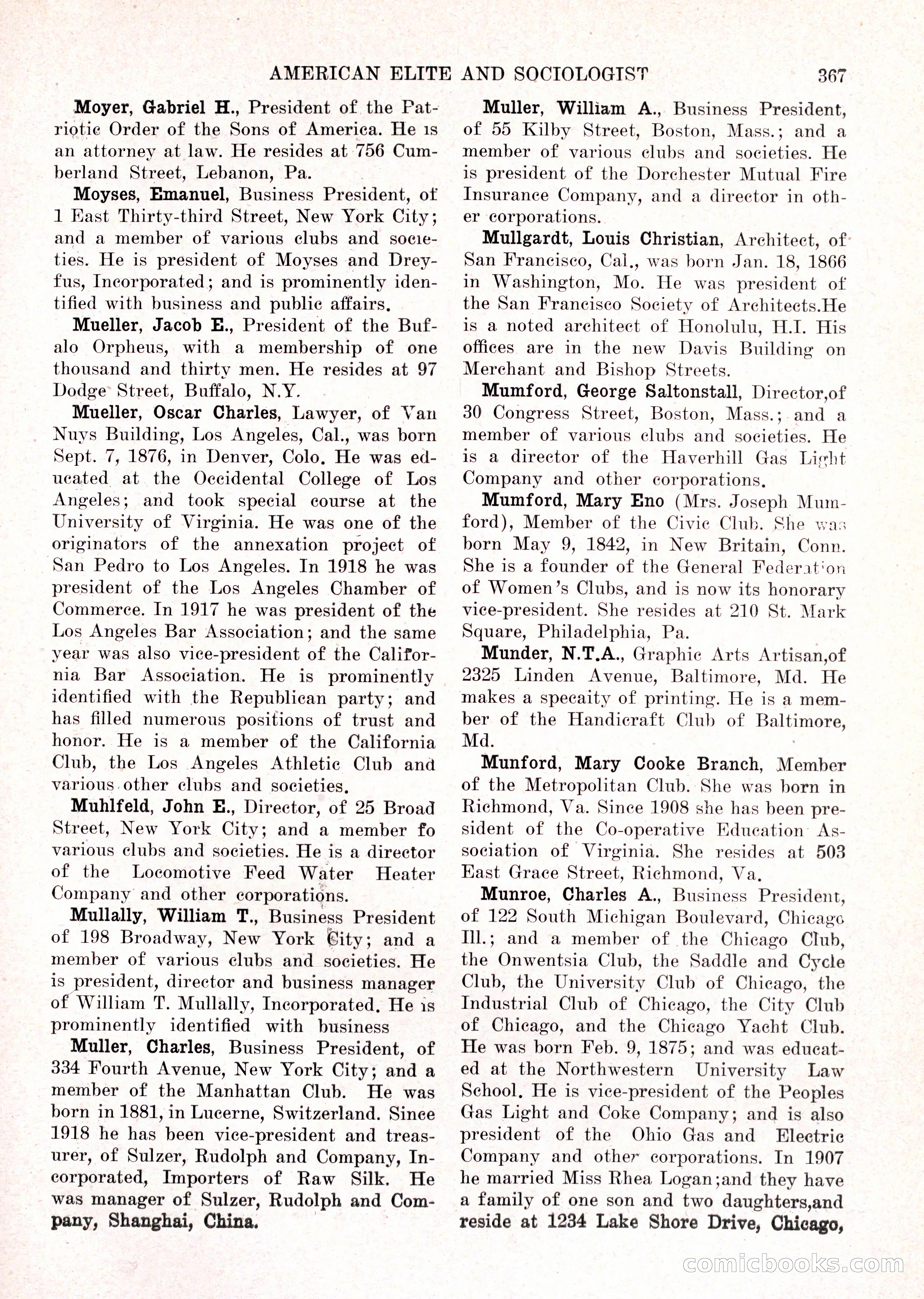 The American Elite and Sociologist Blue Book — page 351 of 396
