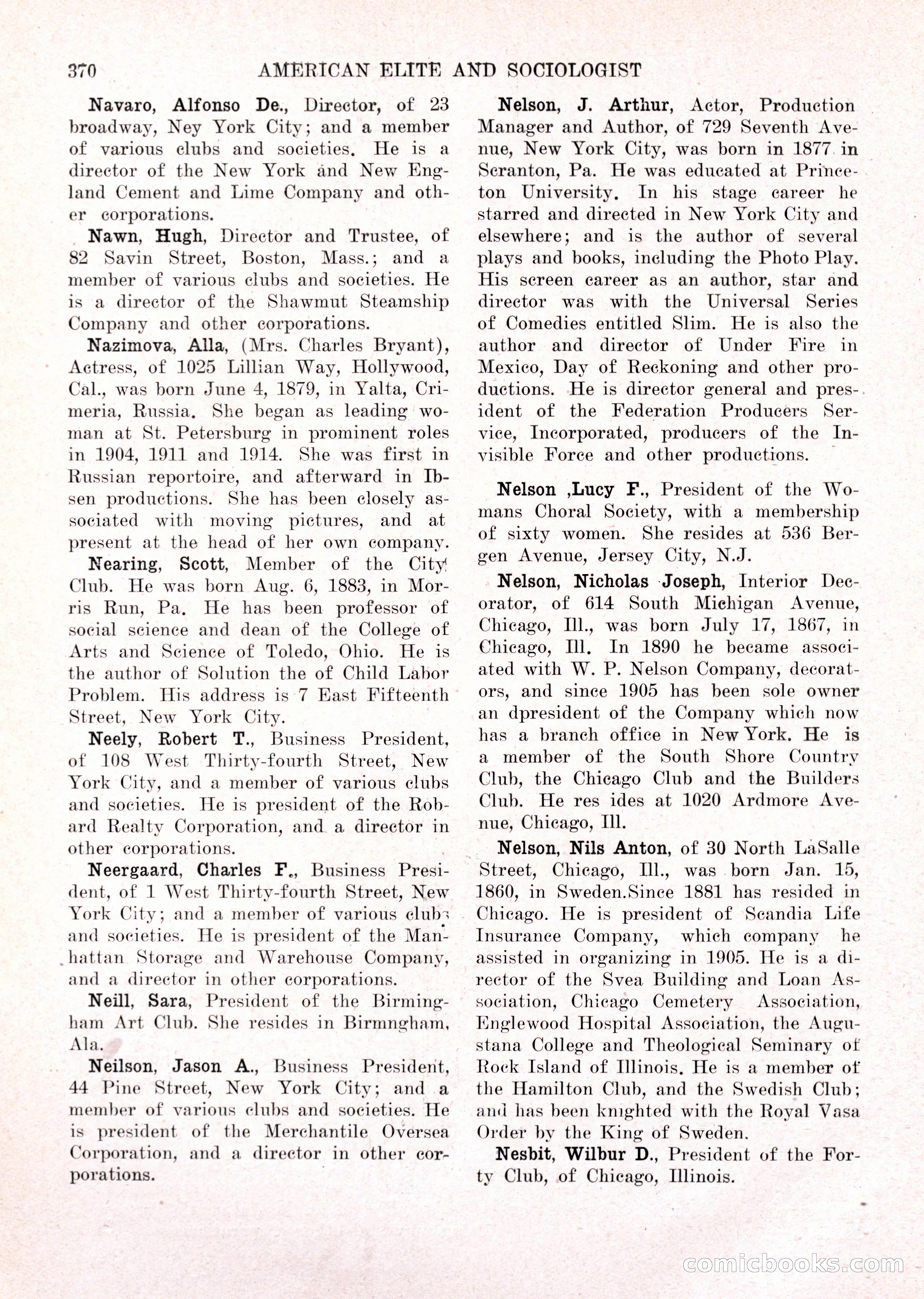 The American Elite and Sociologist Blue Book — page 354 of 396