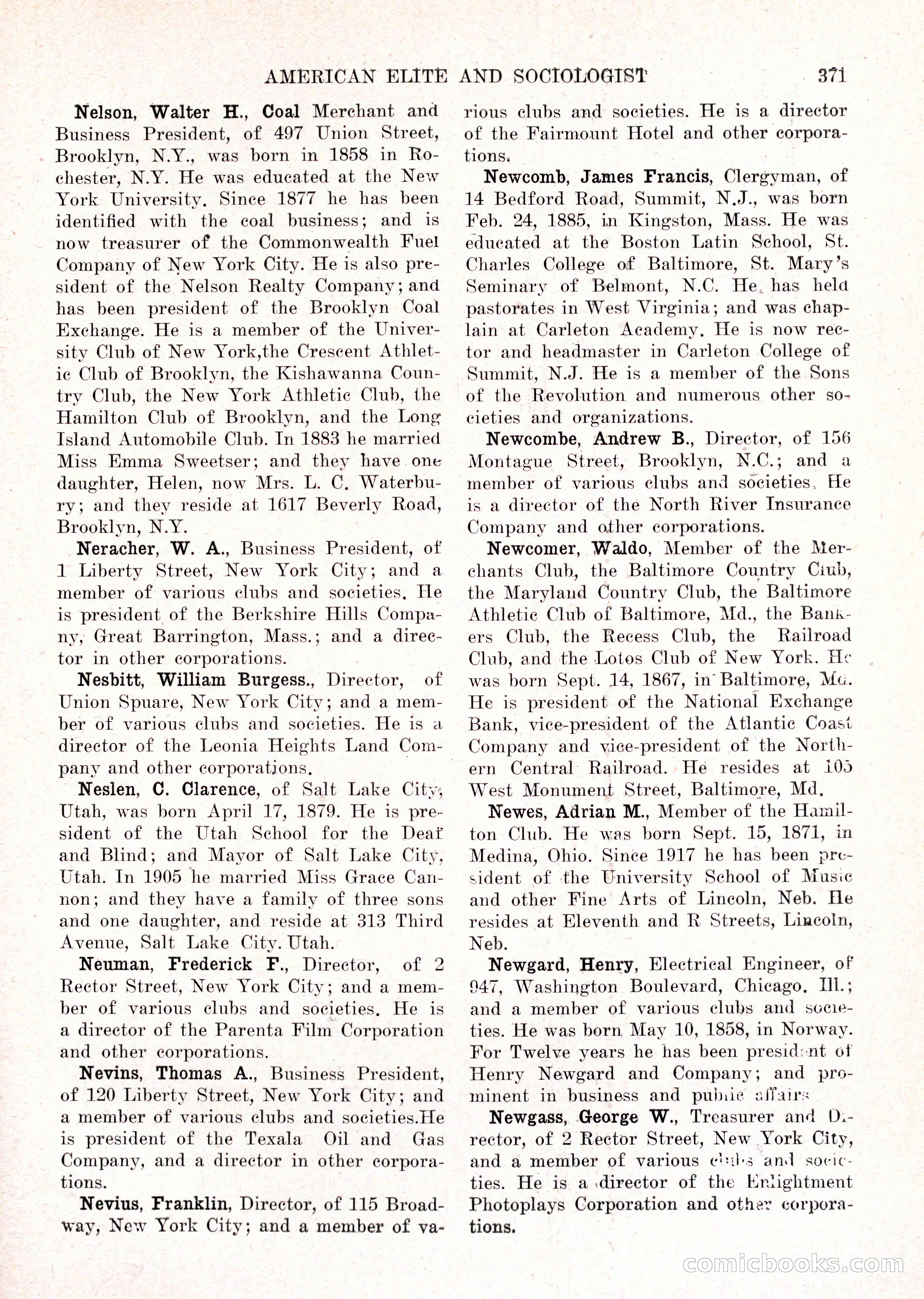 The American Elite and Sociologist Blue Book — page 355 of 396