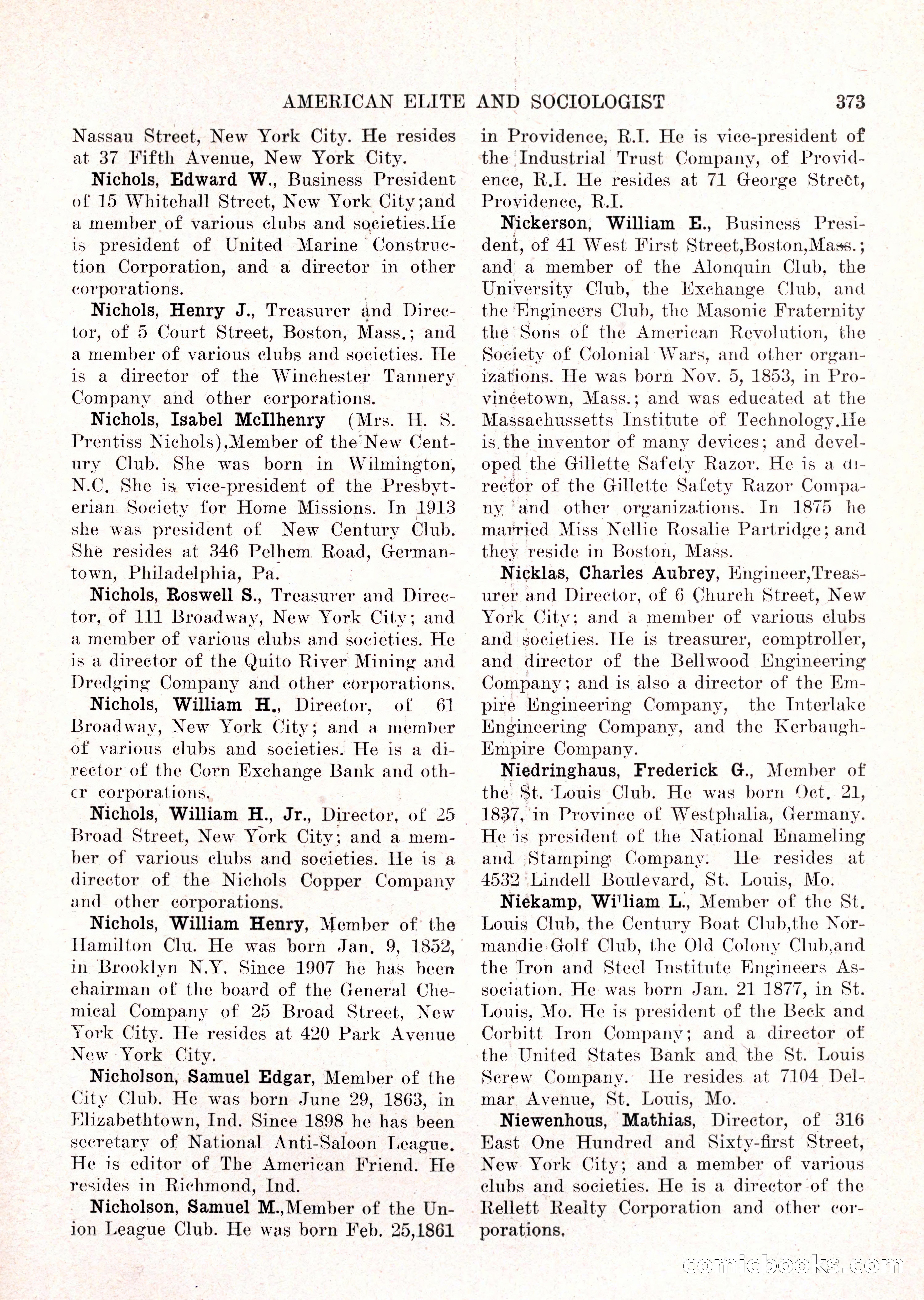 The American Elite and Sociologist Blue Book — page 357 of 396