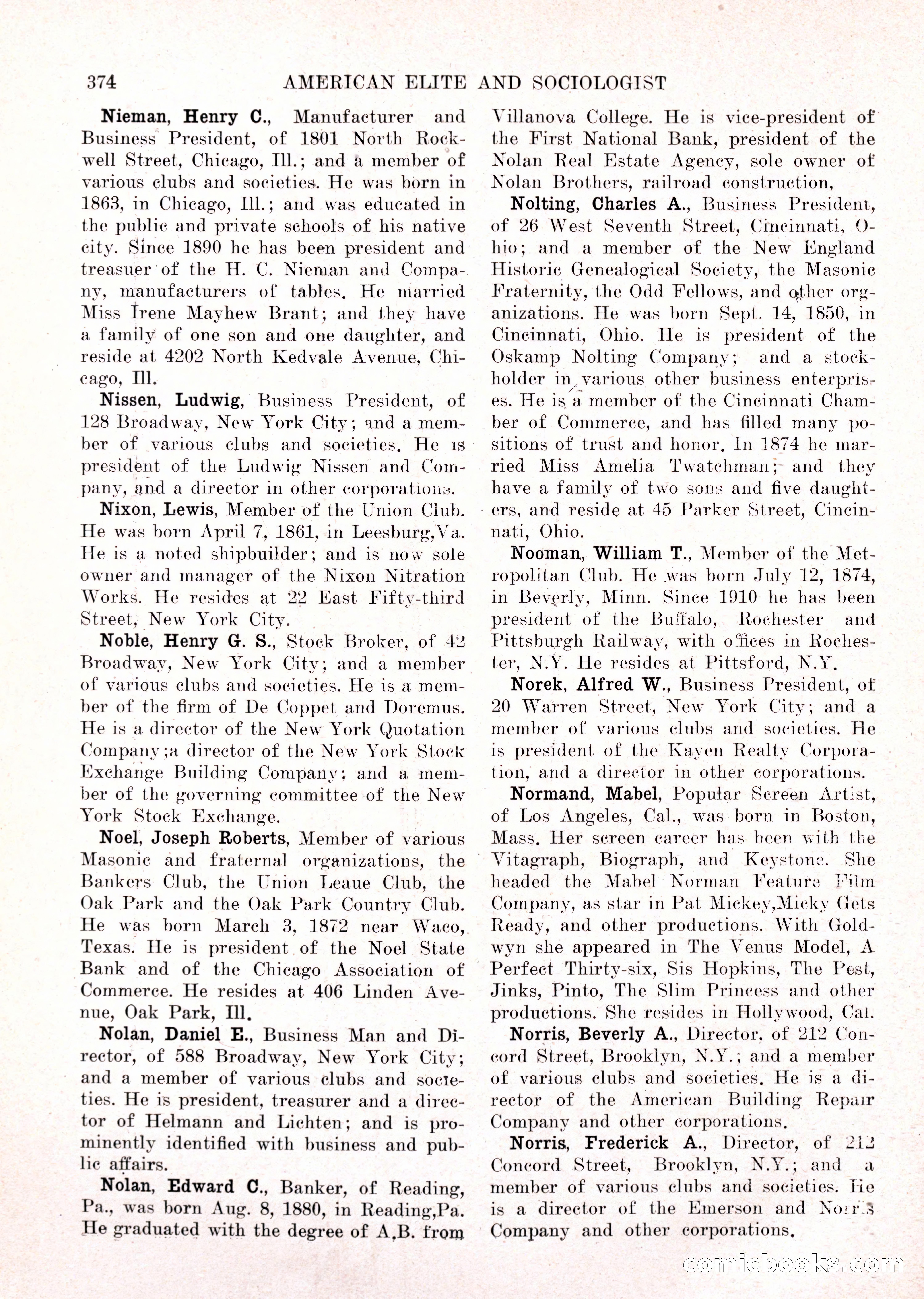 The American Elite and Sociologist Blue Book — page 358 of 396