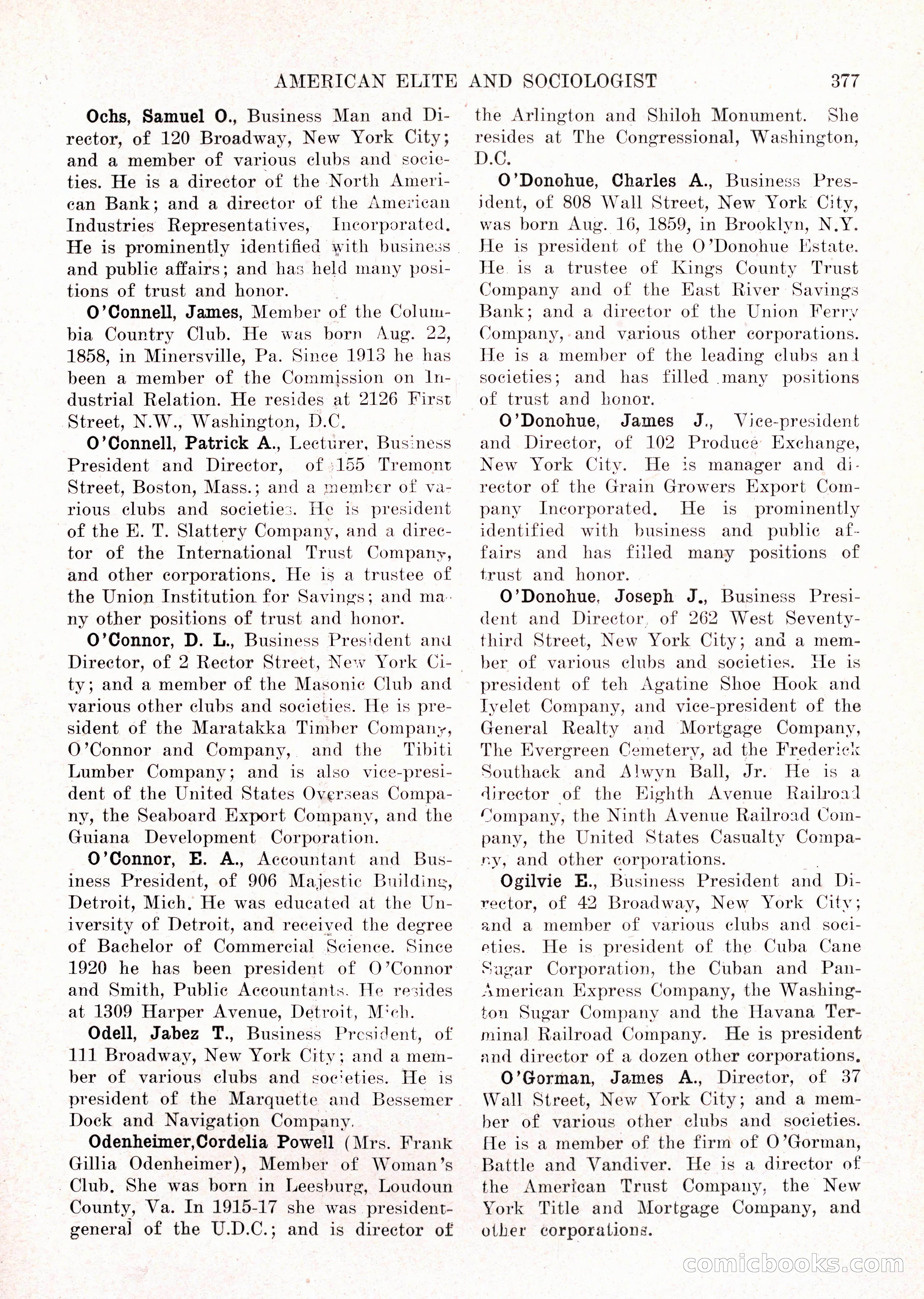 The American Elite and Sociologist Blue Book — page 361 of 396