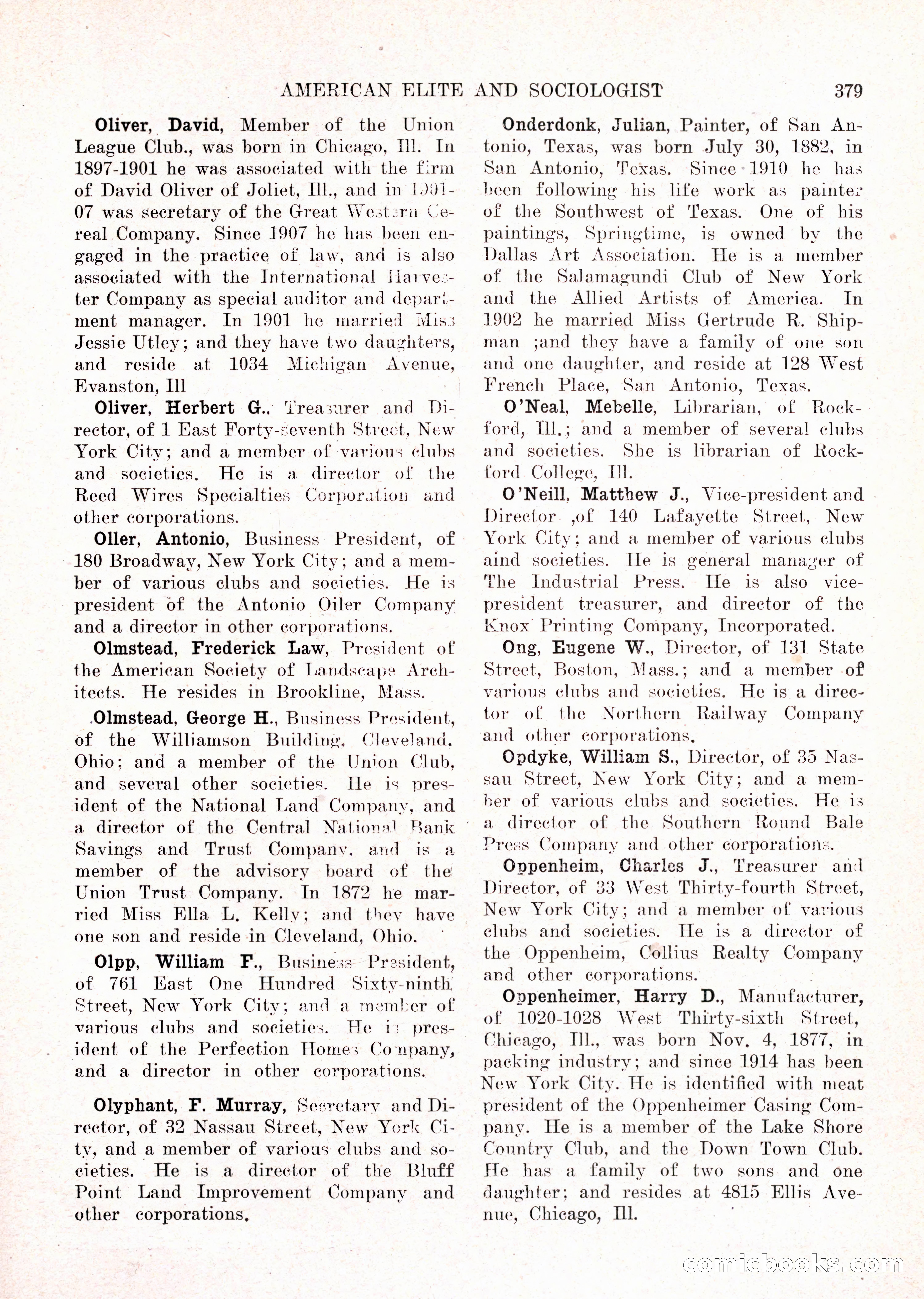 The American Elite and Sociologist Blue Book — page 363 of 396