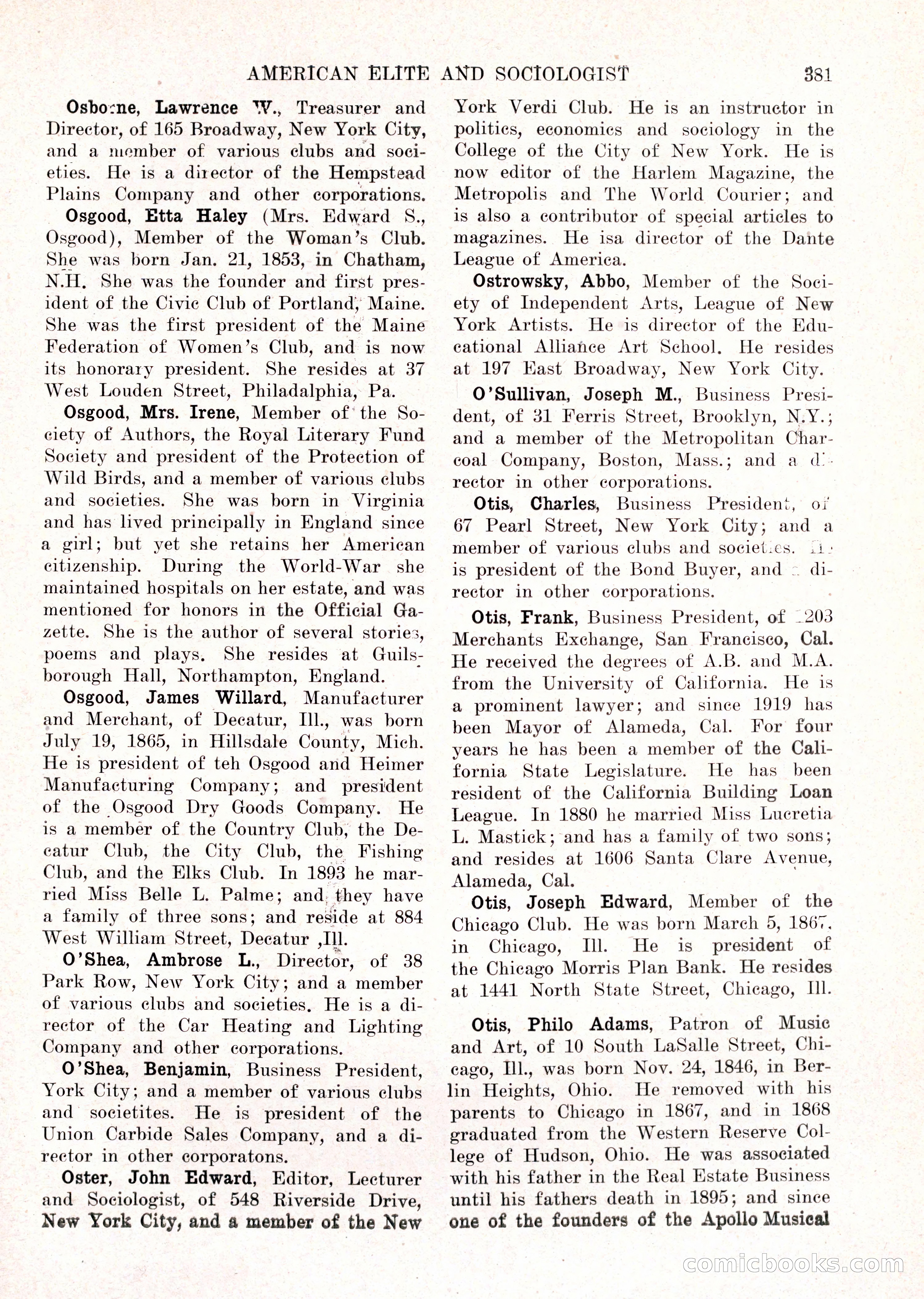 The American Elite and Sociologist Blue Book — page 365 of 396