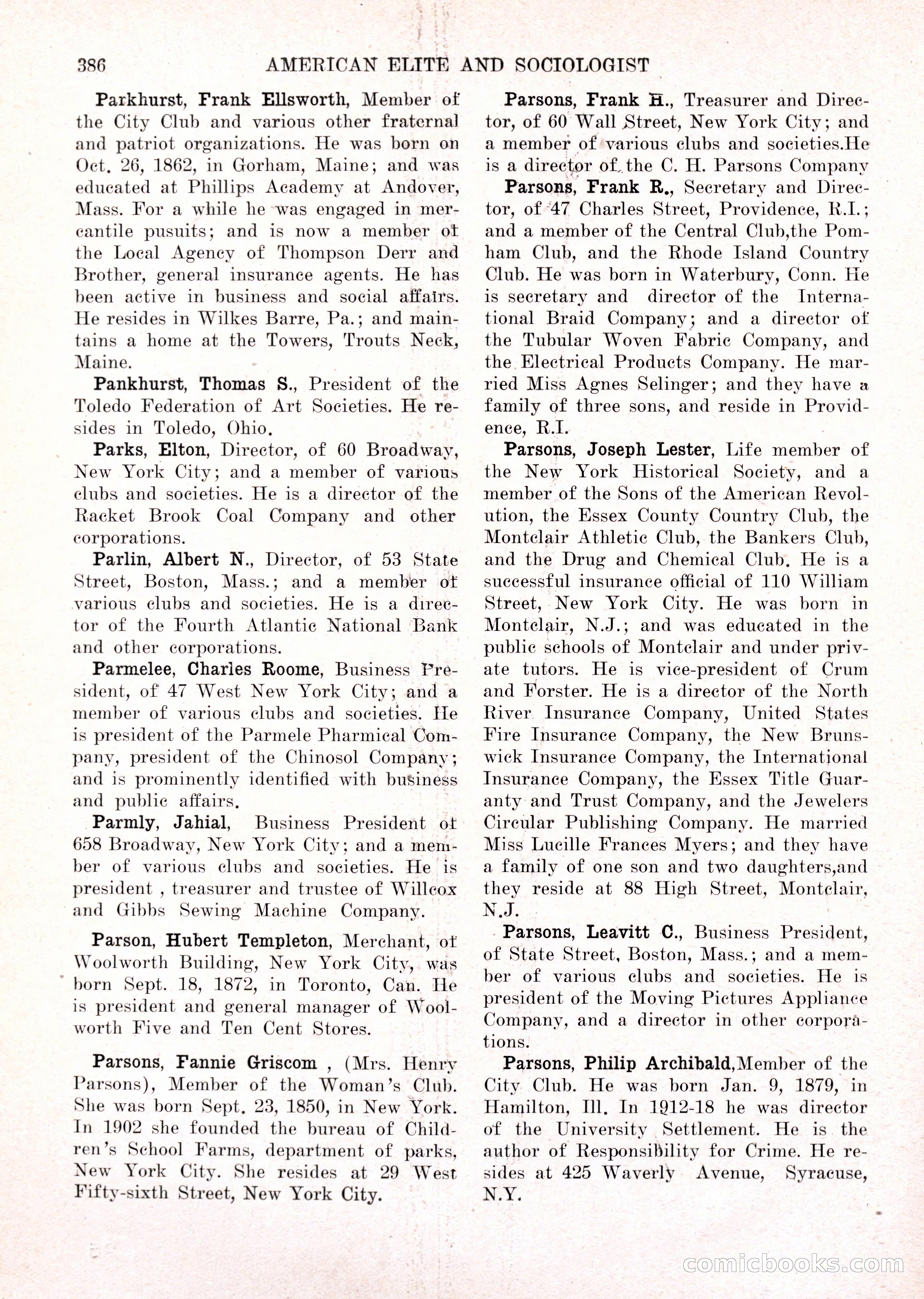 The American Elite and Sociologist Blue Book — page 370 of 396
