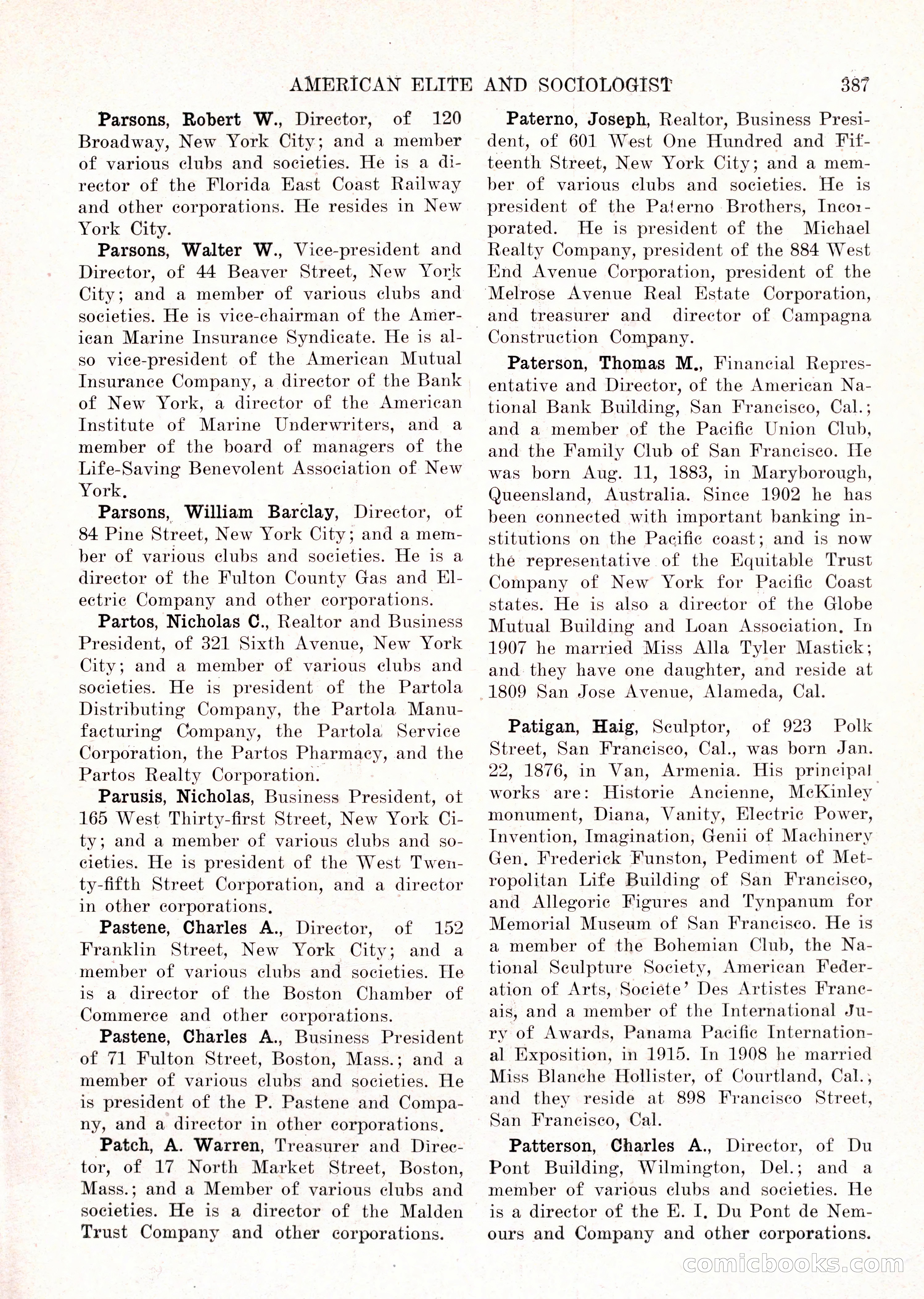 The American Elite and Sociologist Blue Book — page 371 of 396