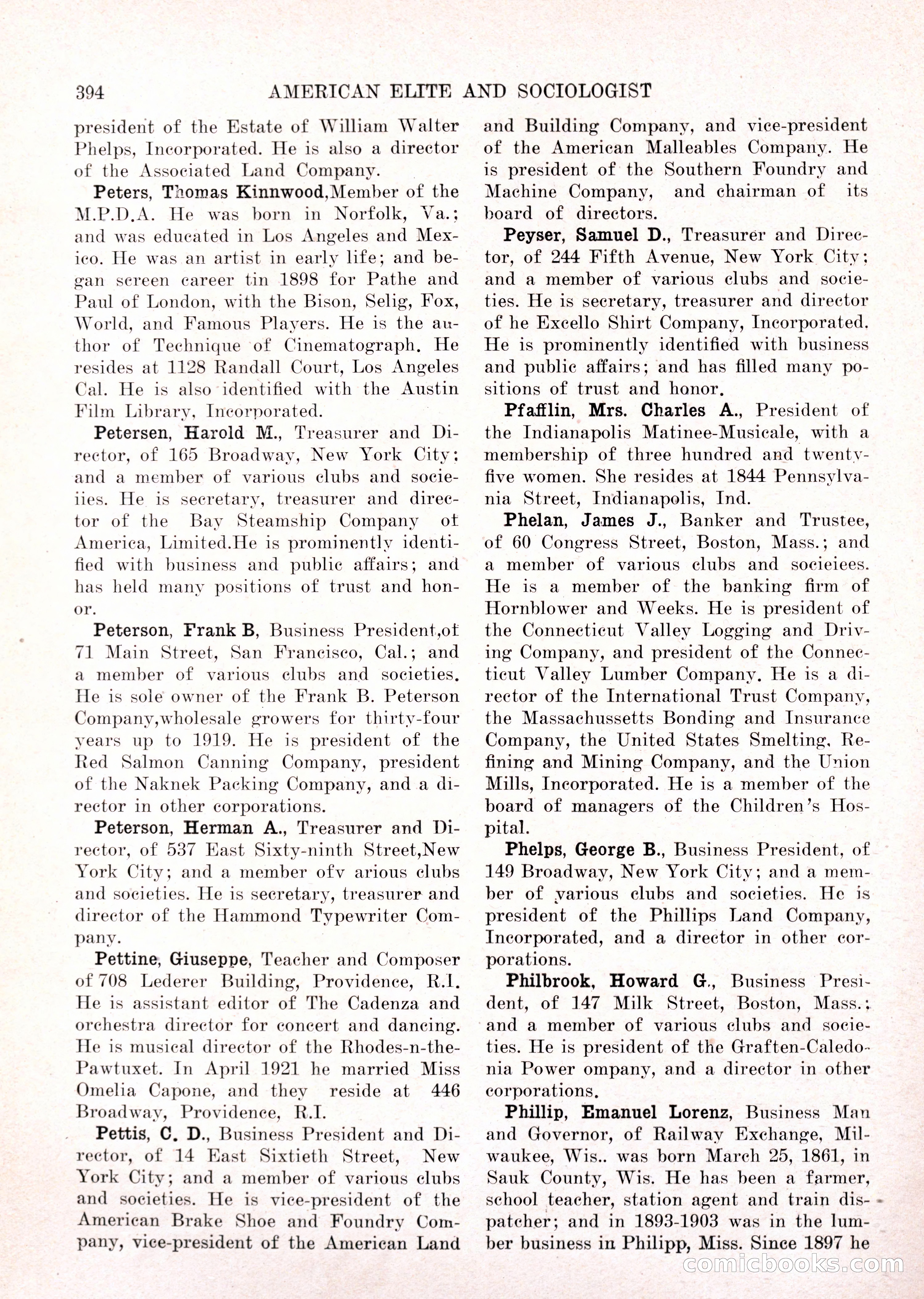 The American Elite and Sociologist Blue Book — page 378 of 396