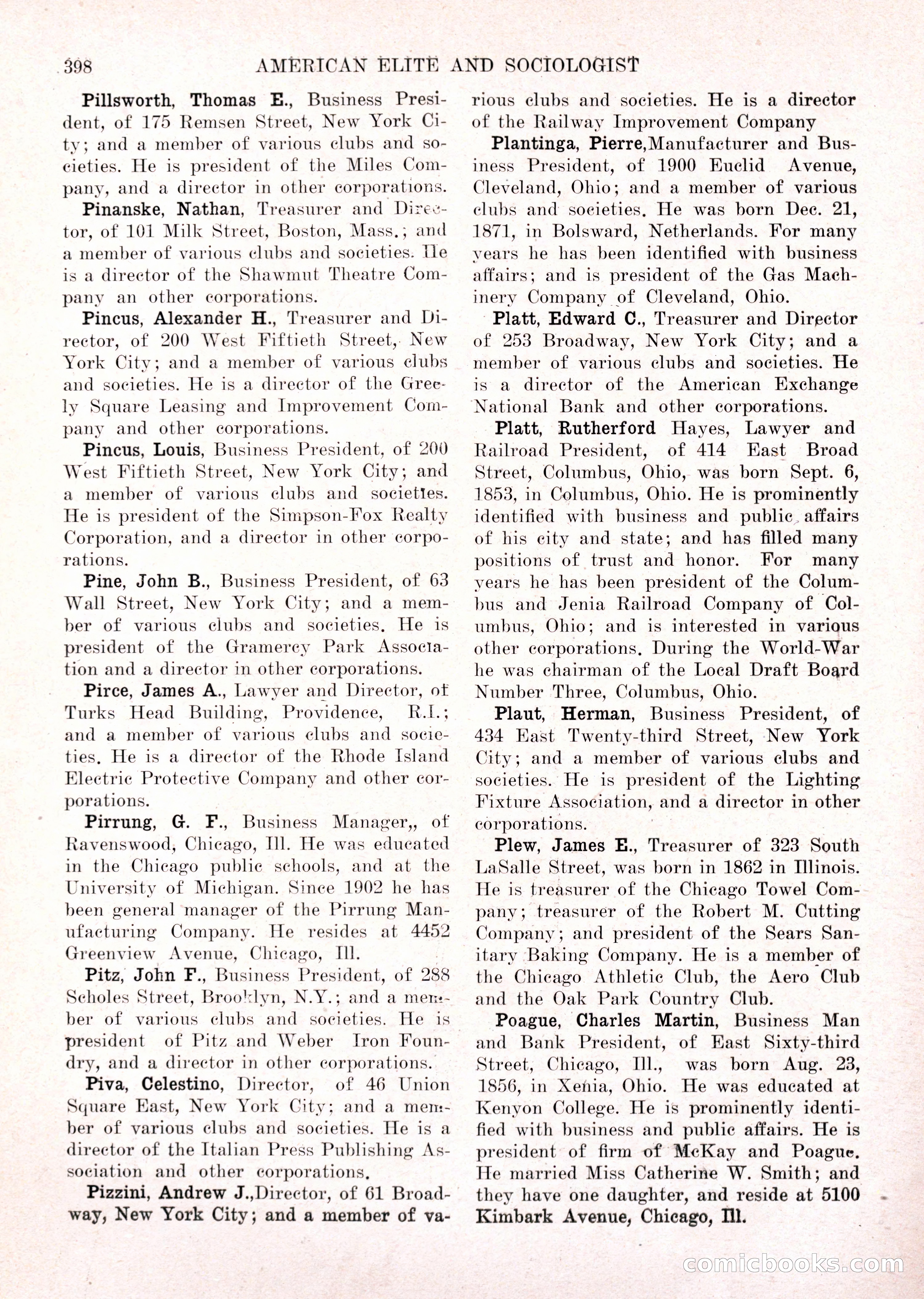 The American Elite and Sociologist Blue Book — page 382 of 396