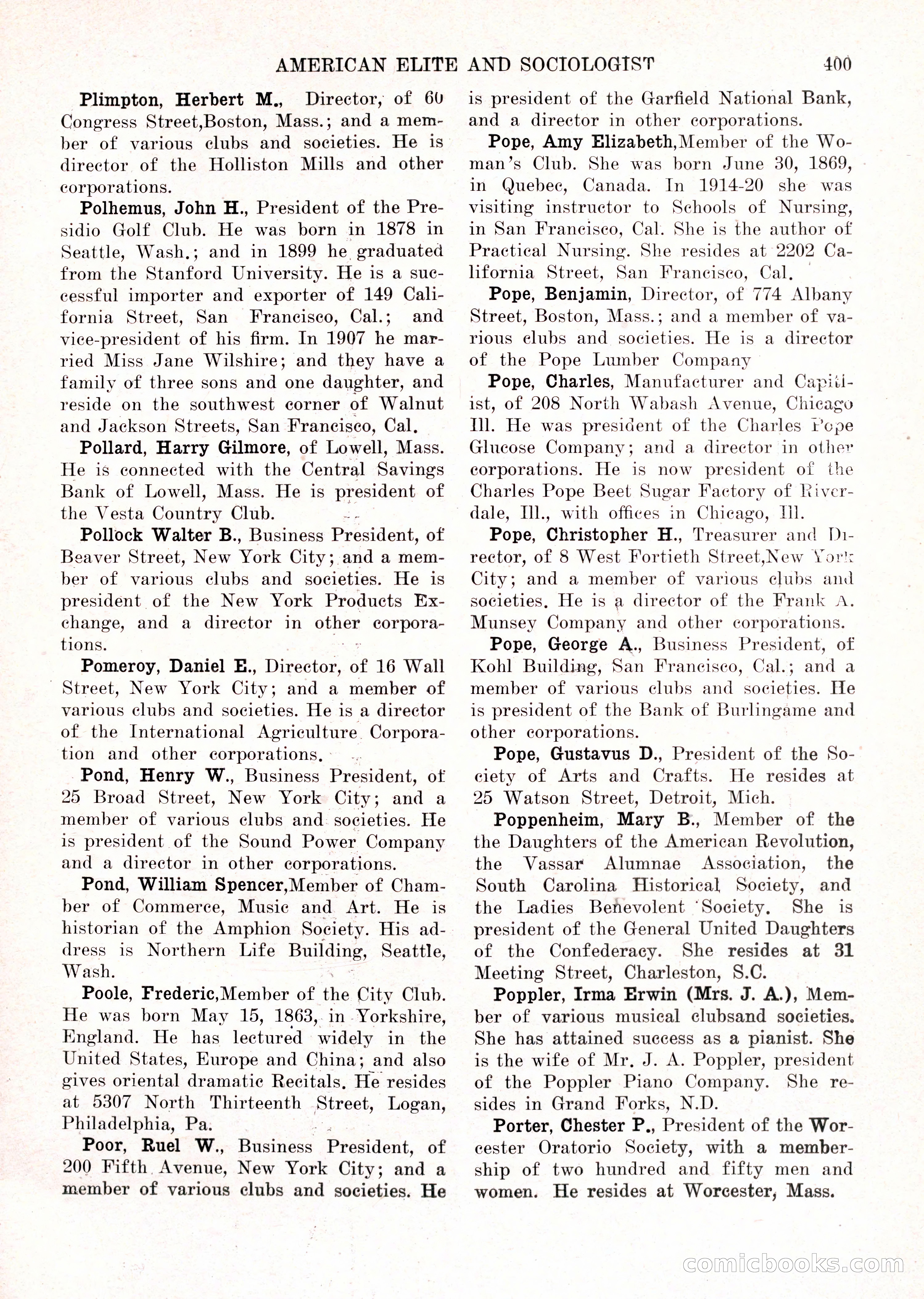 The American Elite and Sociologist Blue Book — page 383 of 396