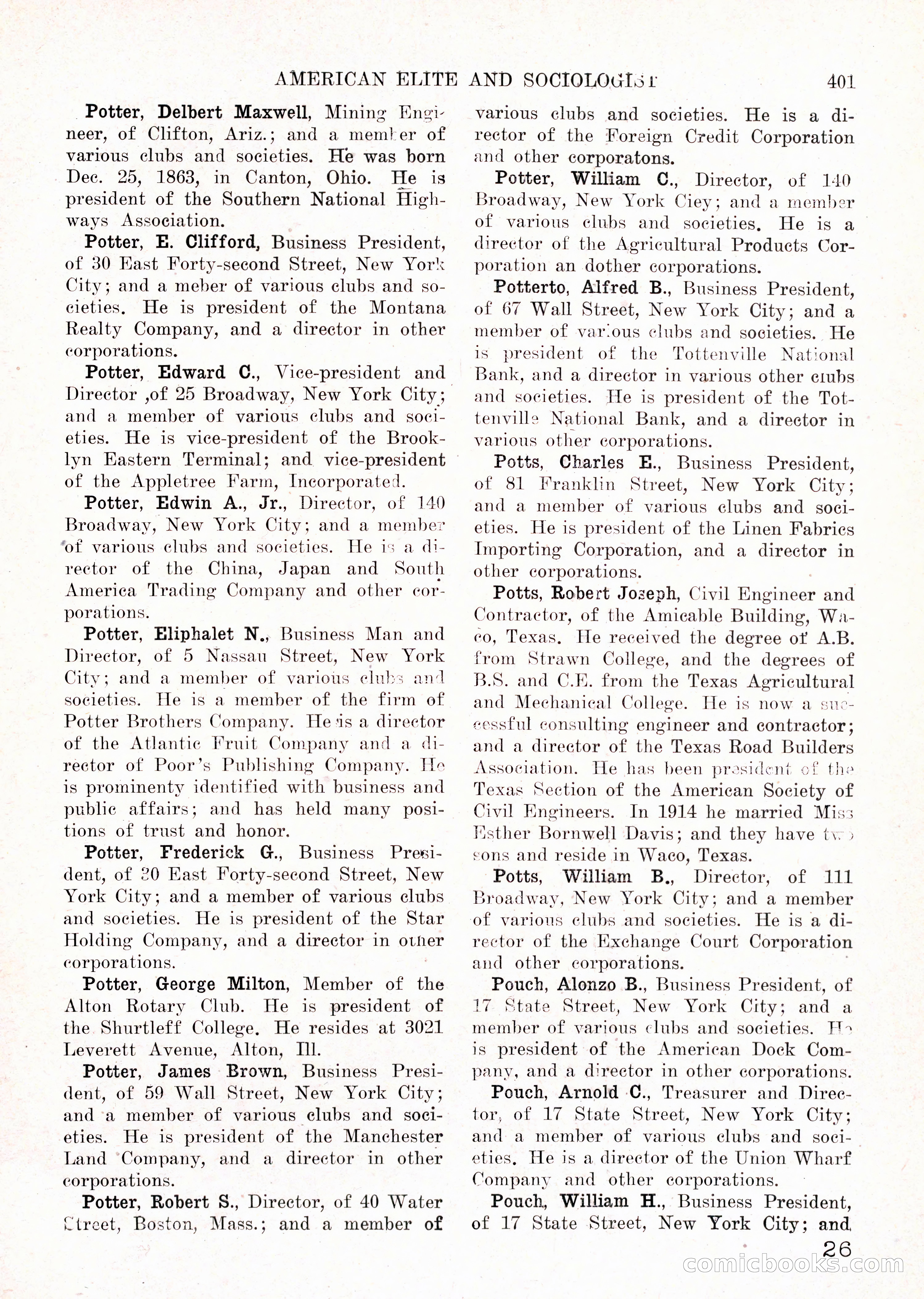 The American Elite and Sociologist Blue Book — page 385 of 396