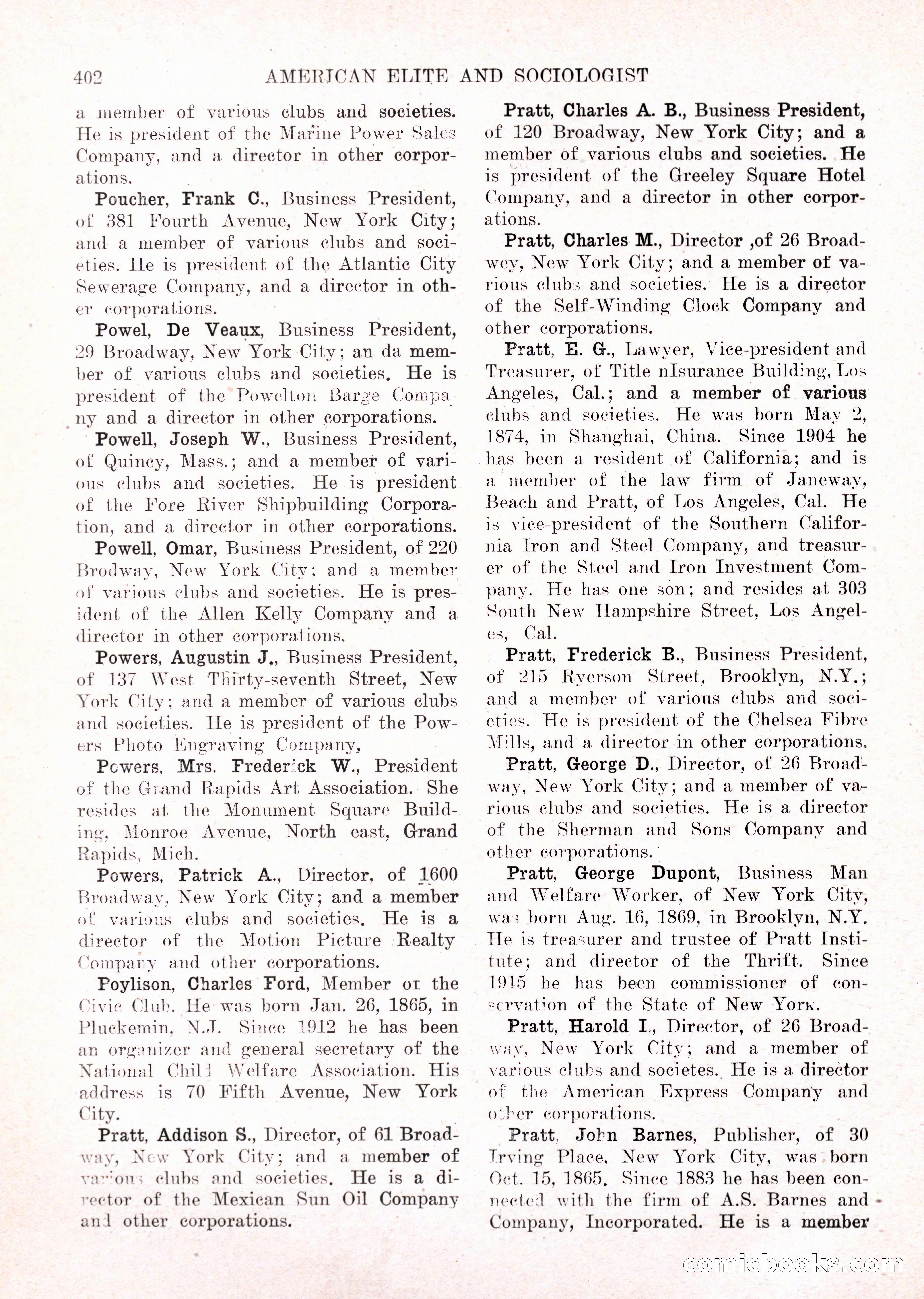 The American Elite and Sociologist Blue Book — page 386 of 396