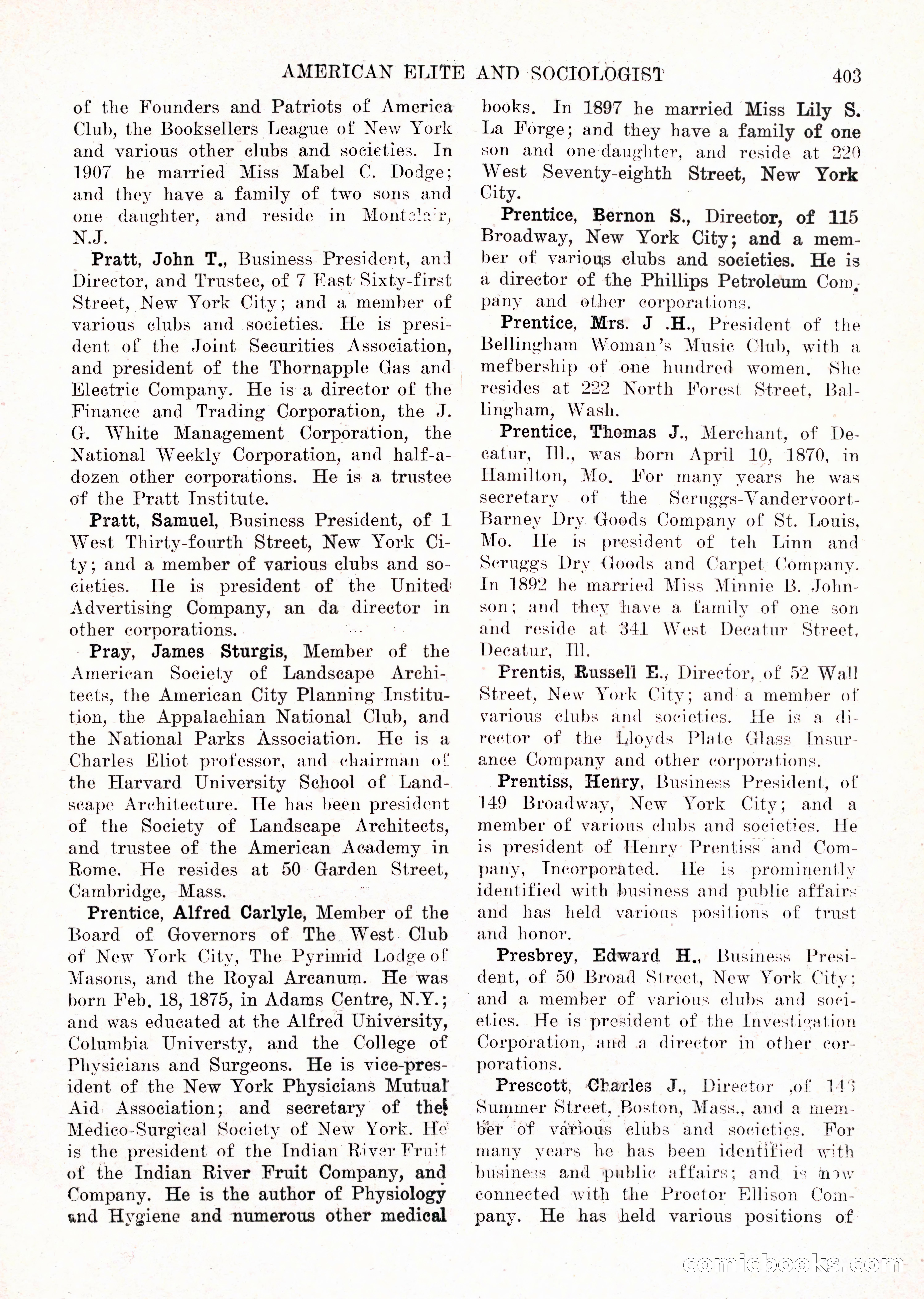 The American Elite and Sociologist Blue Book — page 387 of 396