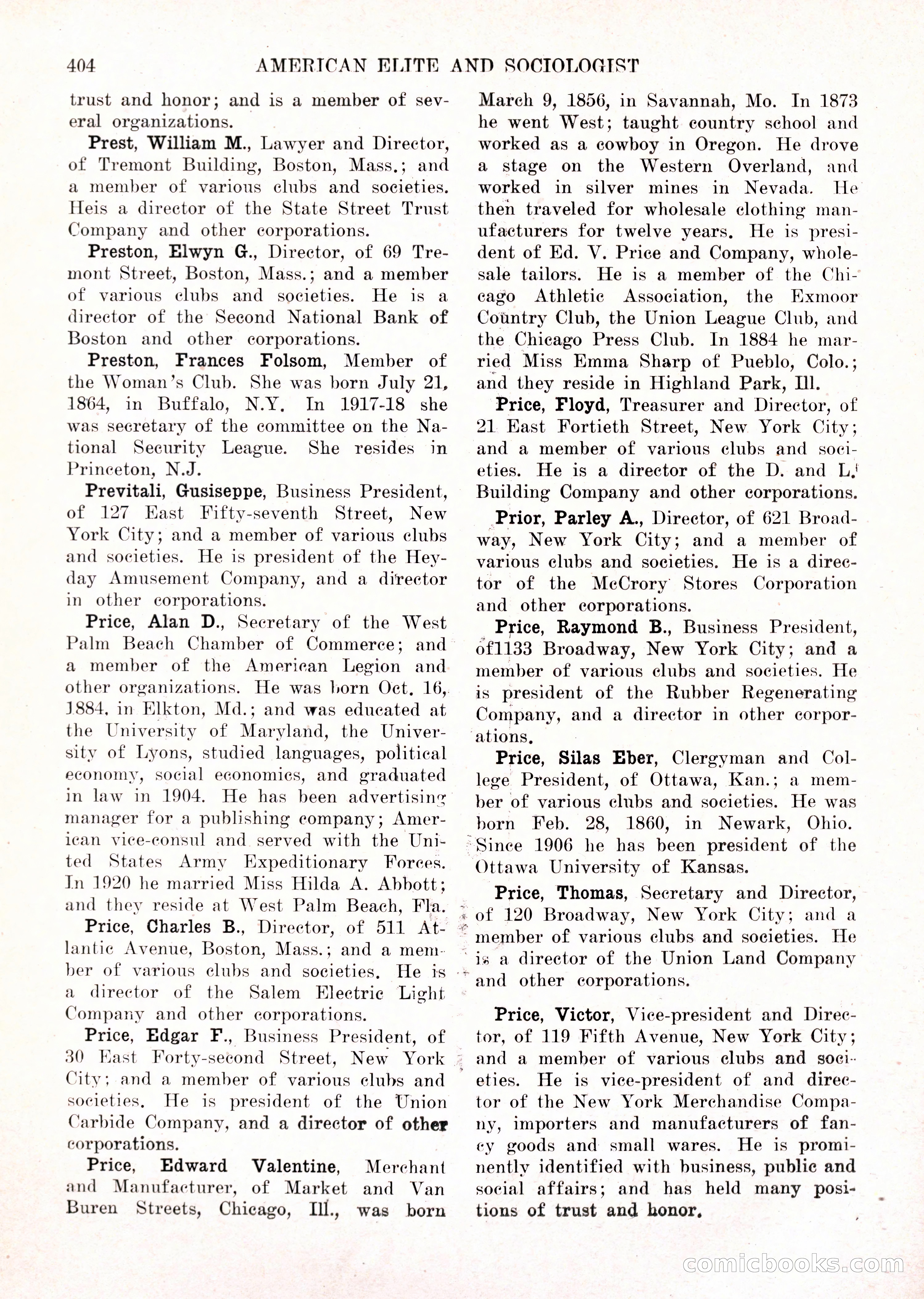 The American Elite and Sociologist Blue Book — page 388 of 396