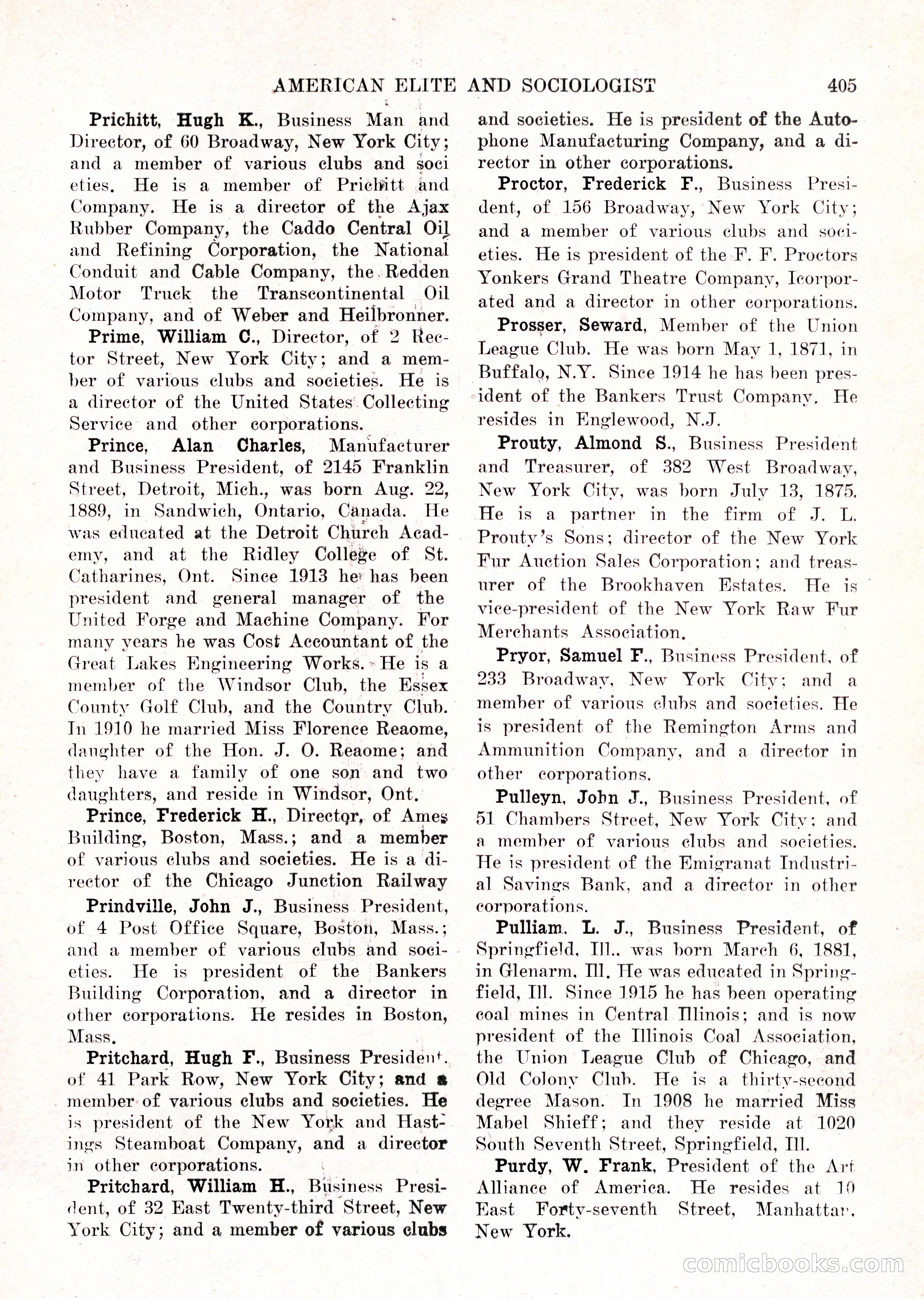 The American Elite and Sociologist Blue Book — page 389 of 396