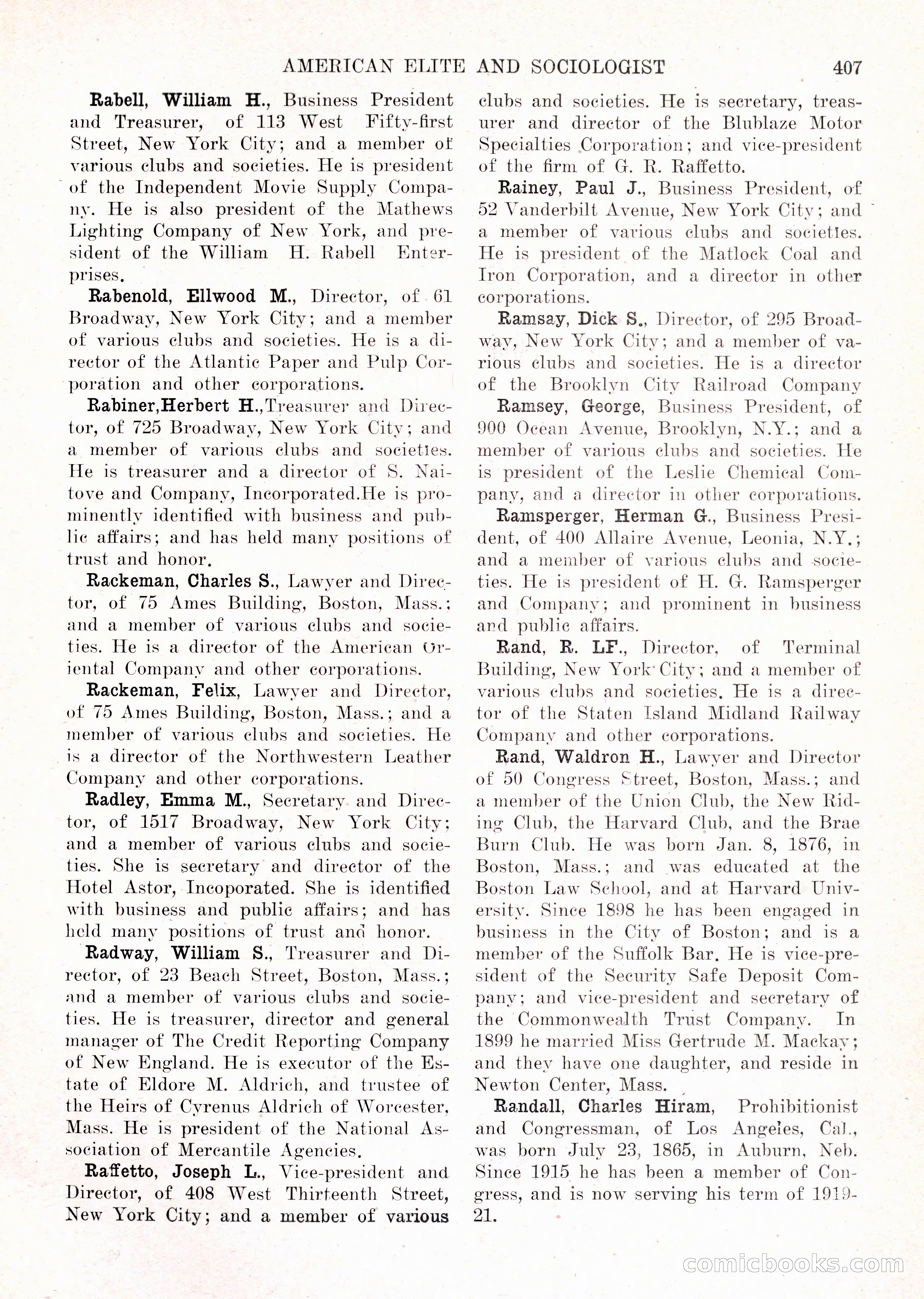 The American Elite and Sociologist Blue Book — page 391 of 396