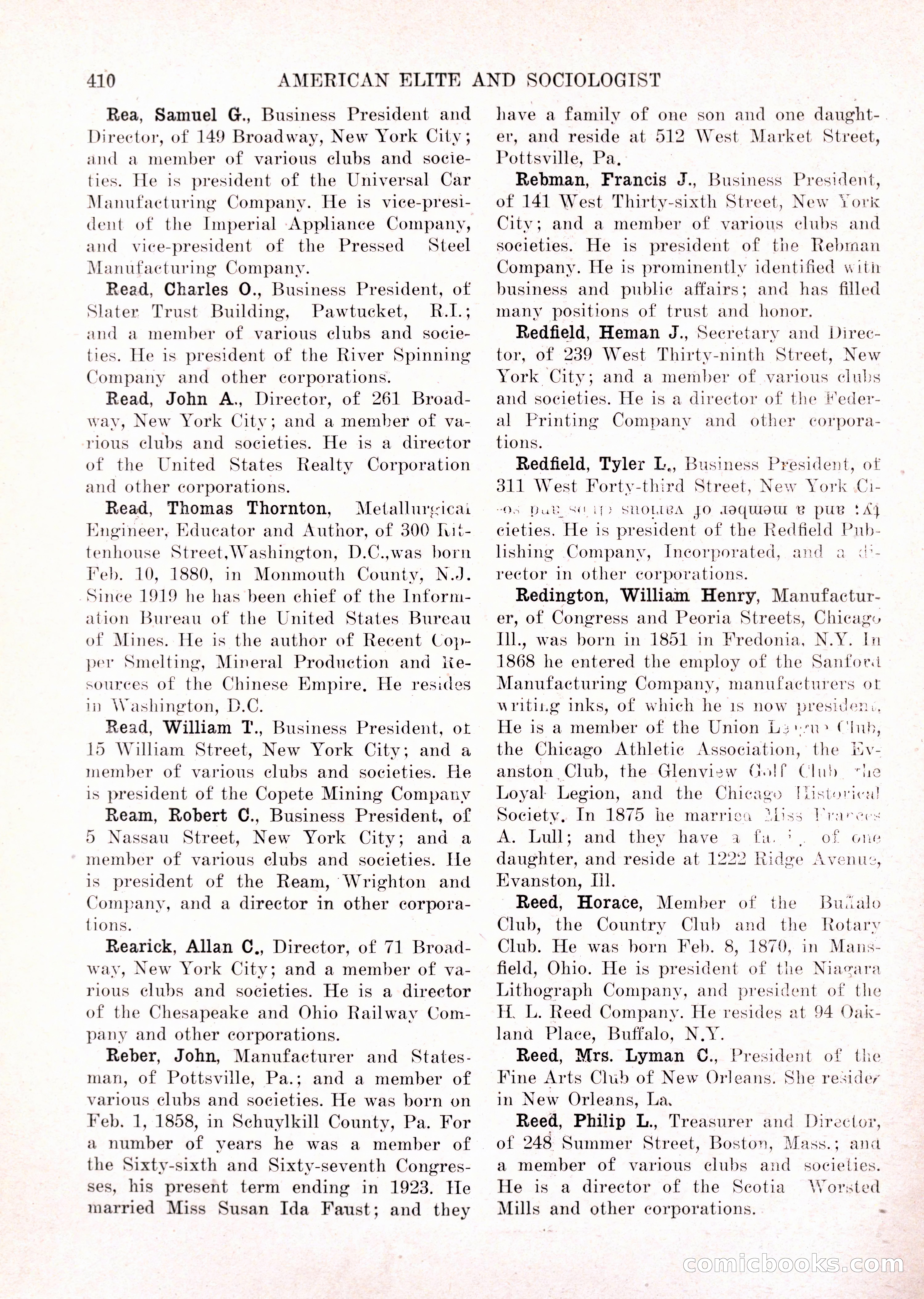 The American Elite and Sociologist Blue Book — page 394 of 396