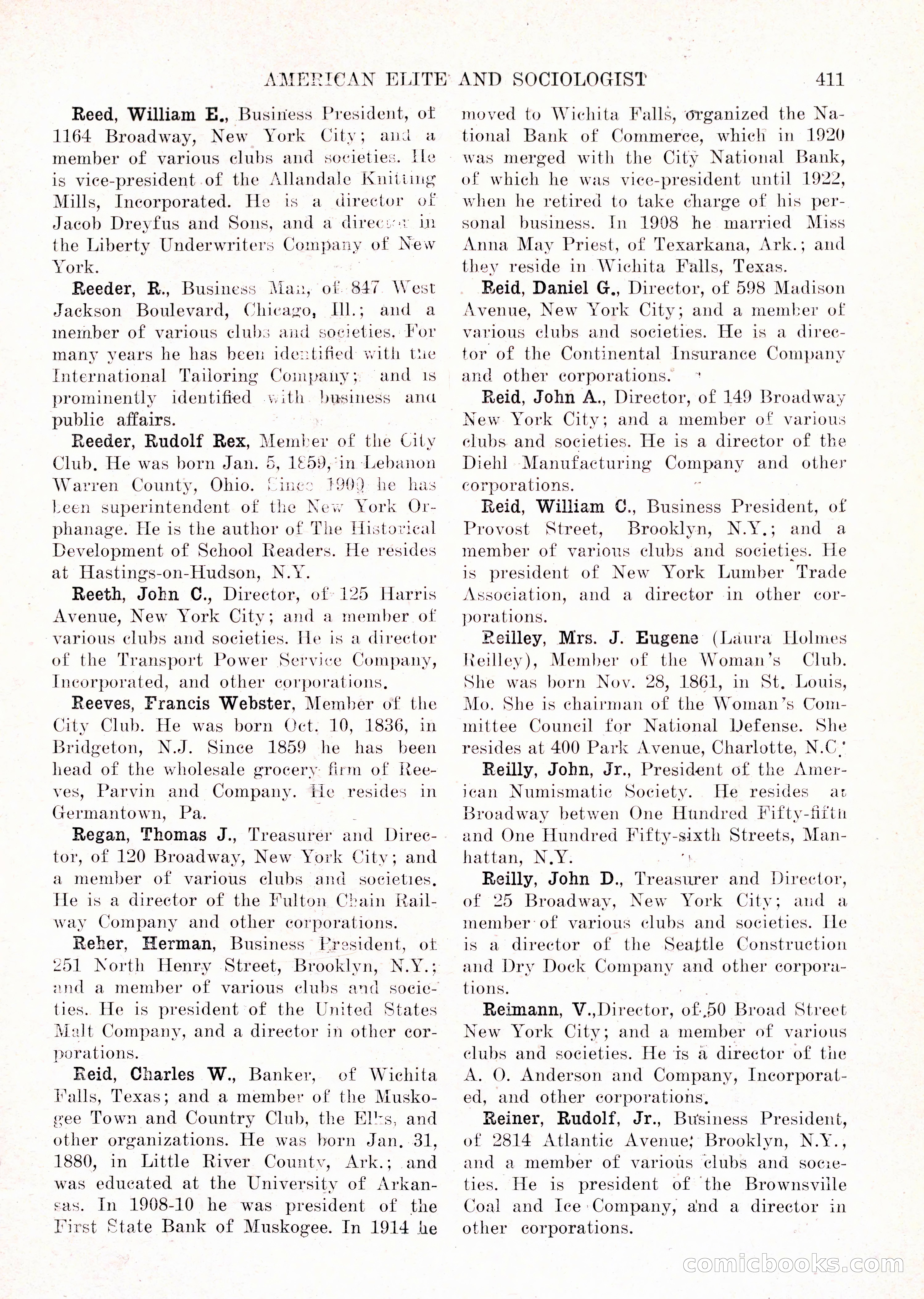 The American Elite and Sociologist Blue Book — page 395 of 396