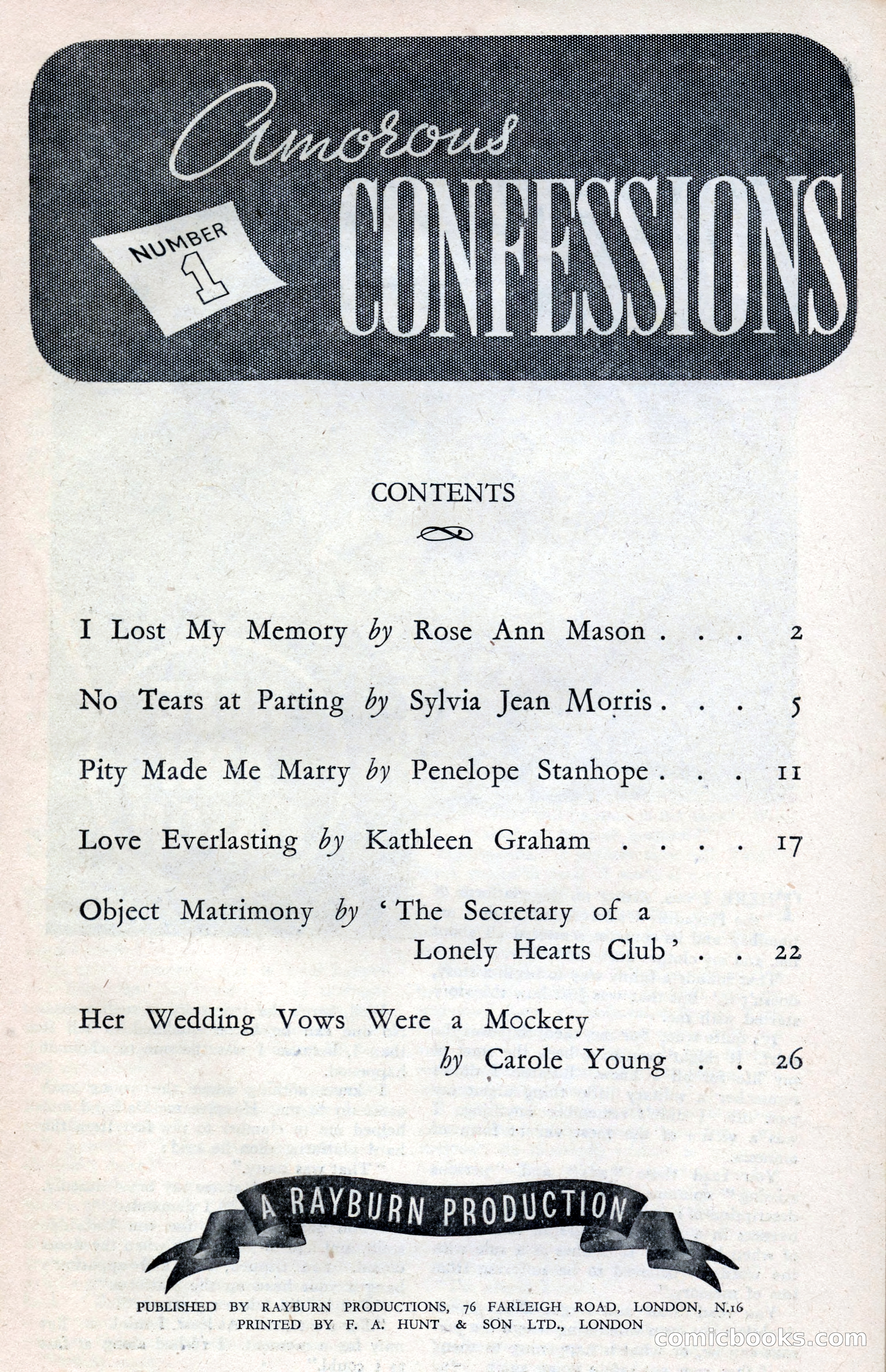 Amorous Confessions Cover — page 3 of 36