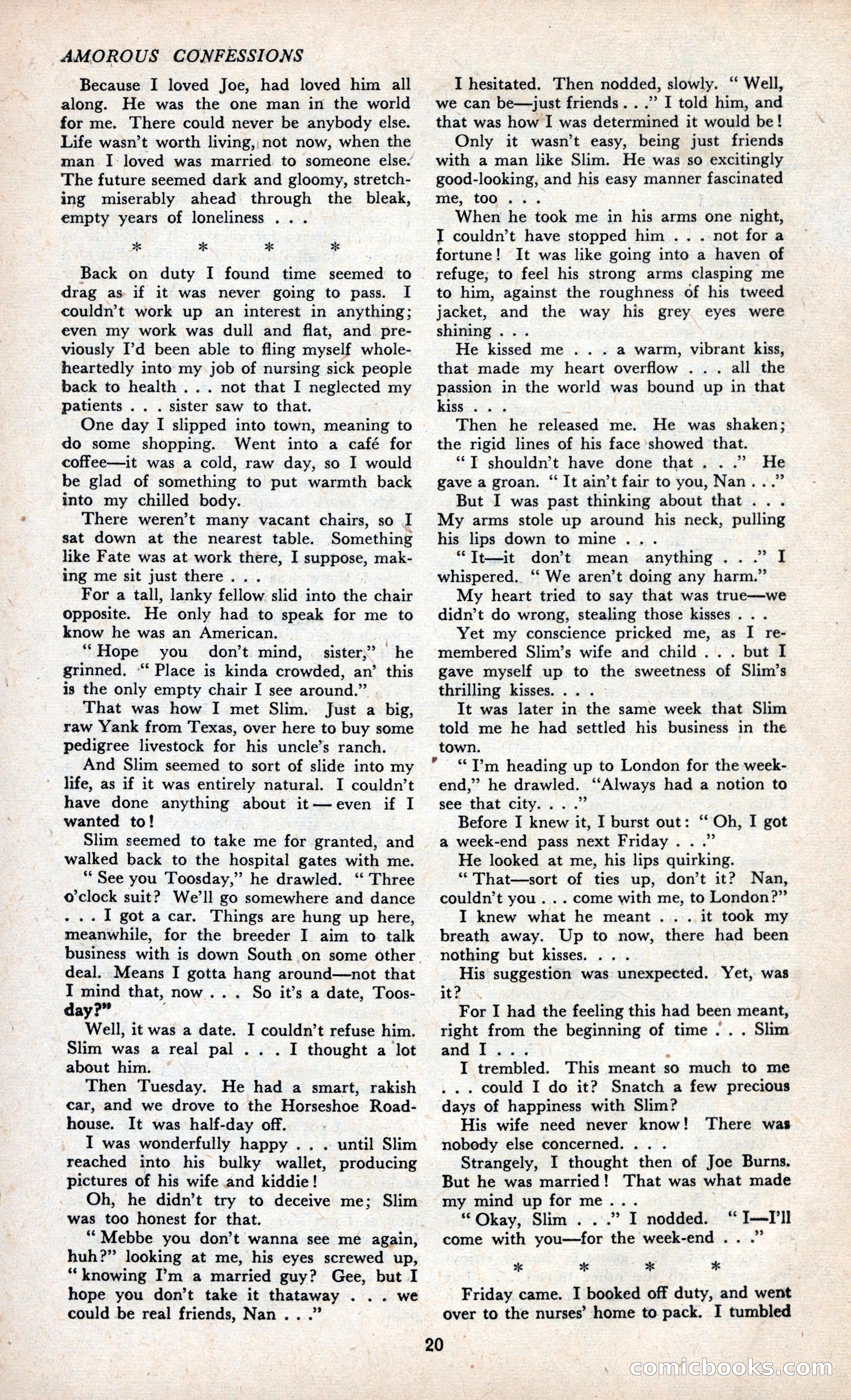 Amorous Confessions Cover — page 22 of 36
