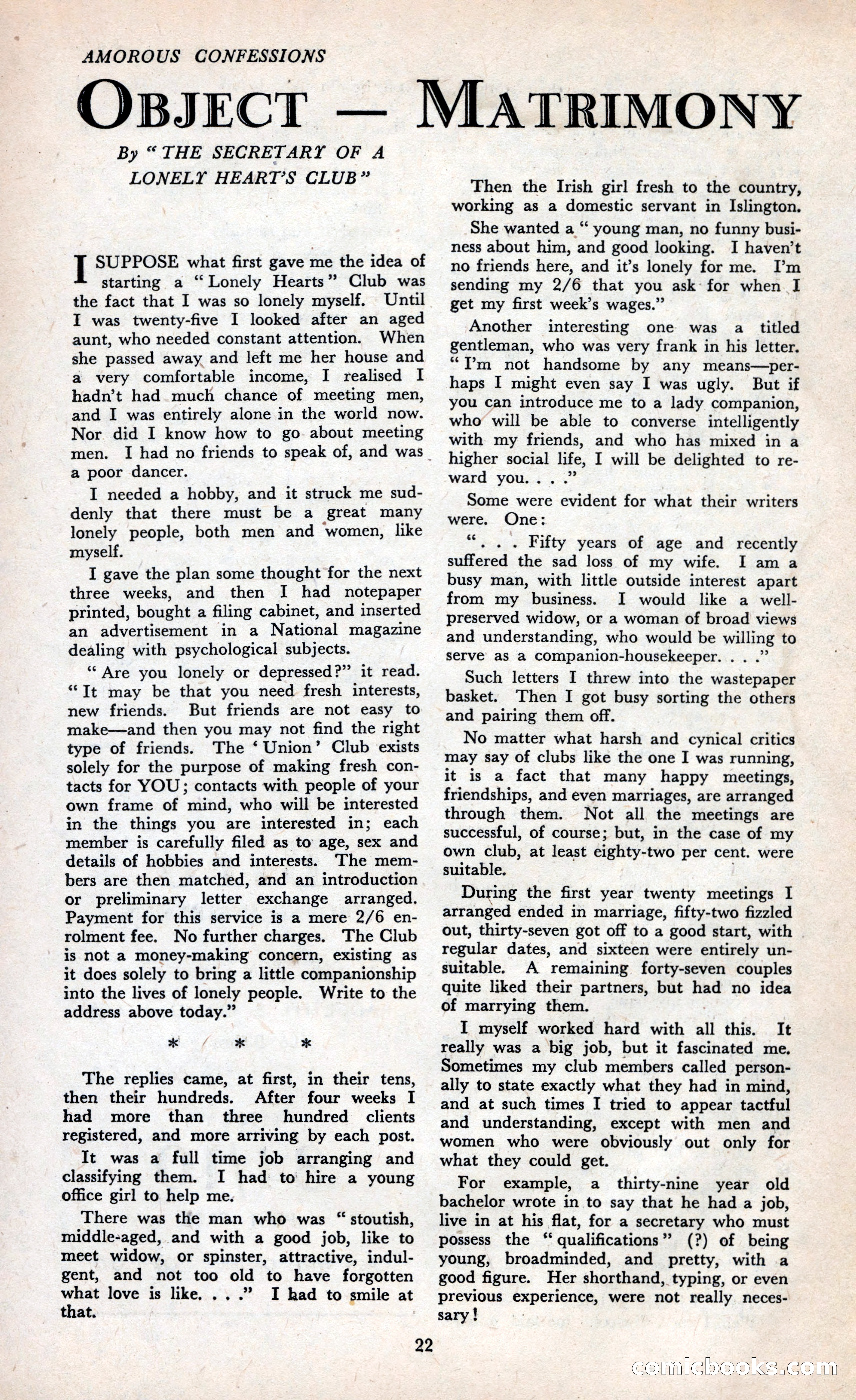 Amorous Confessions Cover — page 24 of 36