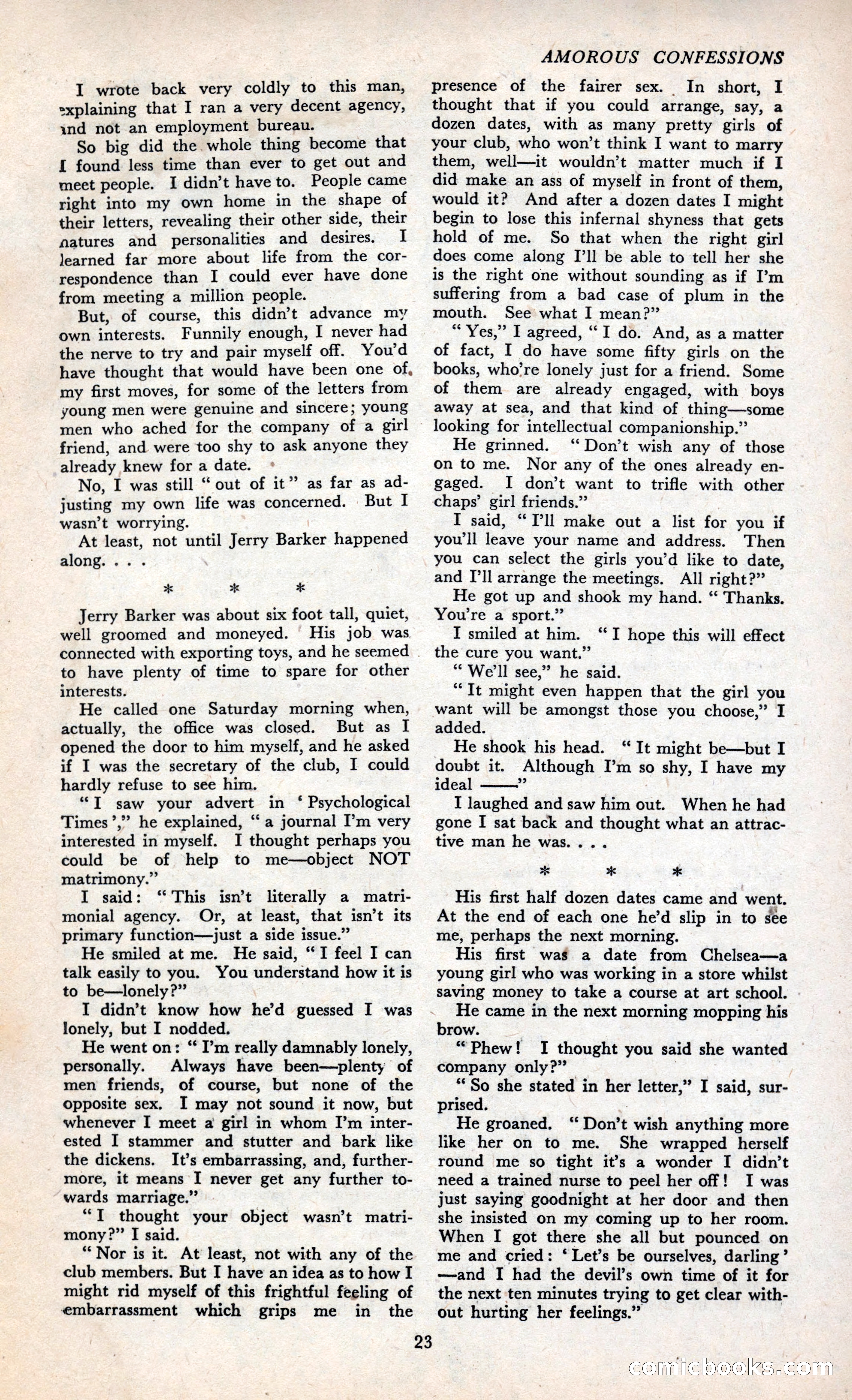Amorous Confessions Cover — page 25 of 36