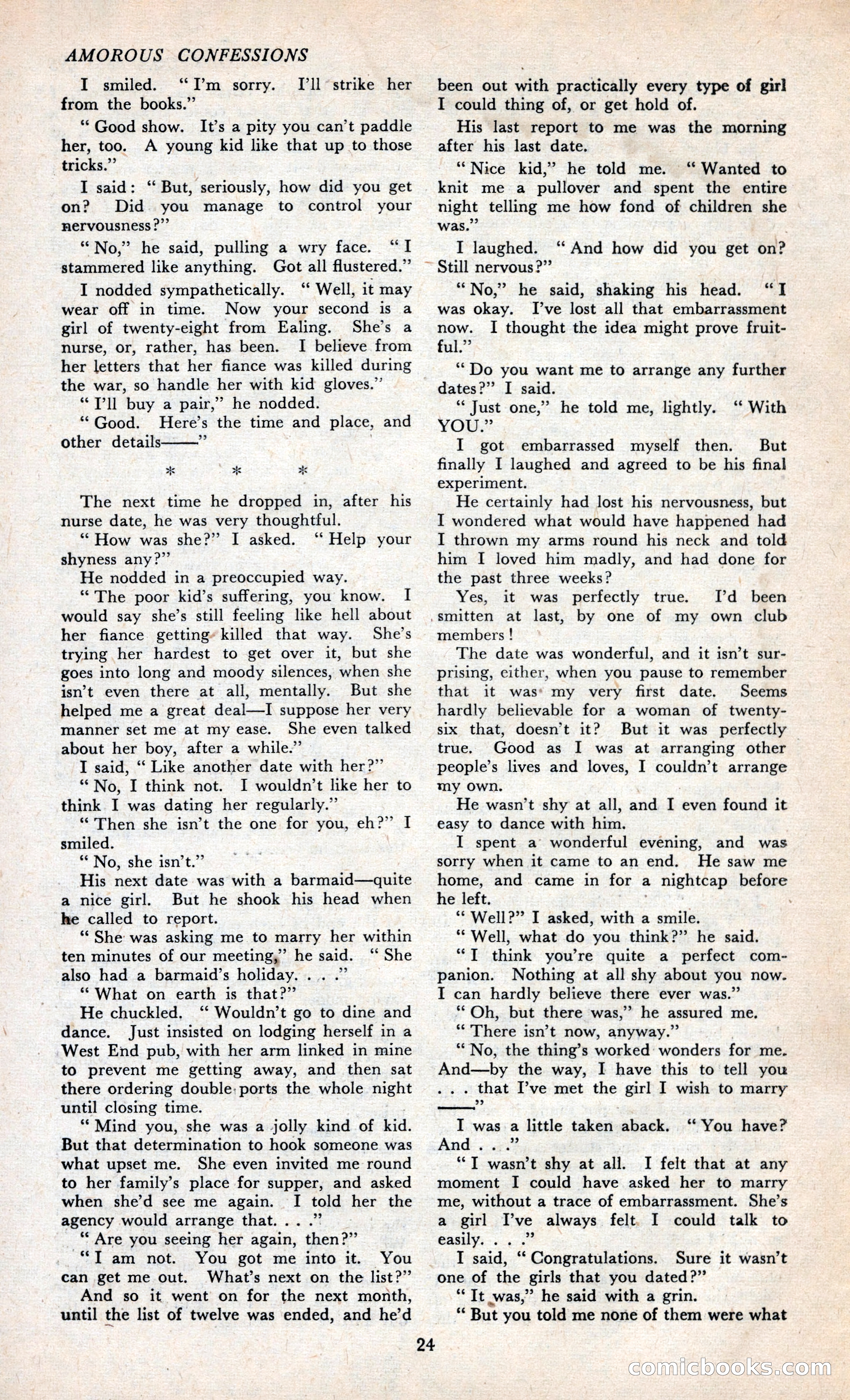 Amorous Confessions Cover — page 26 of 36