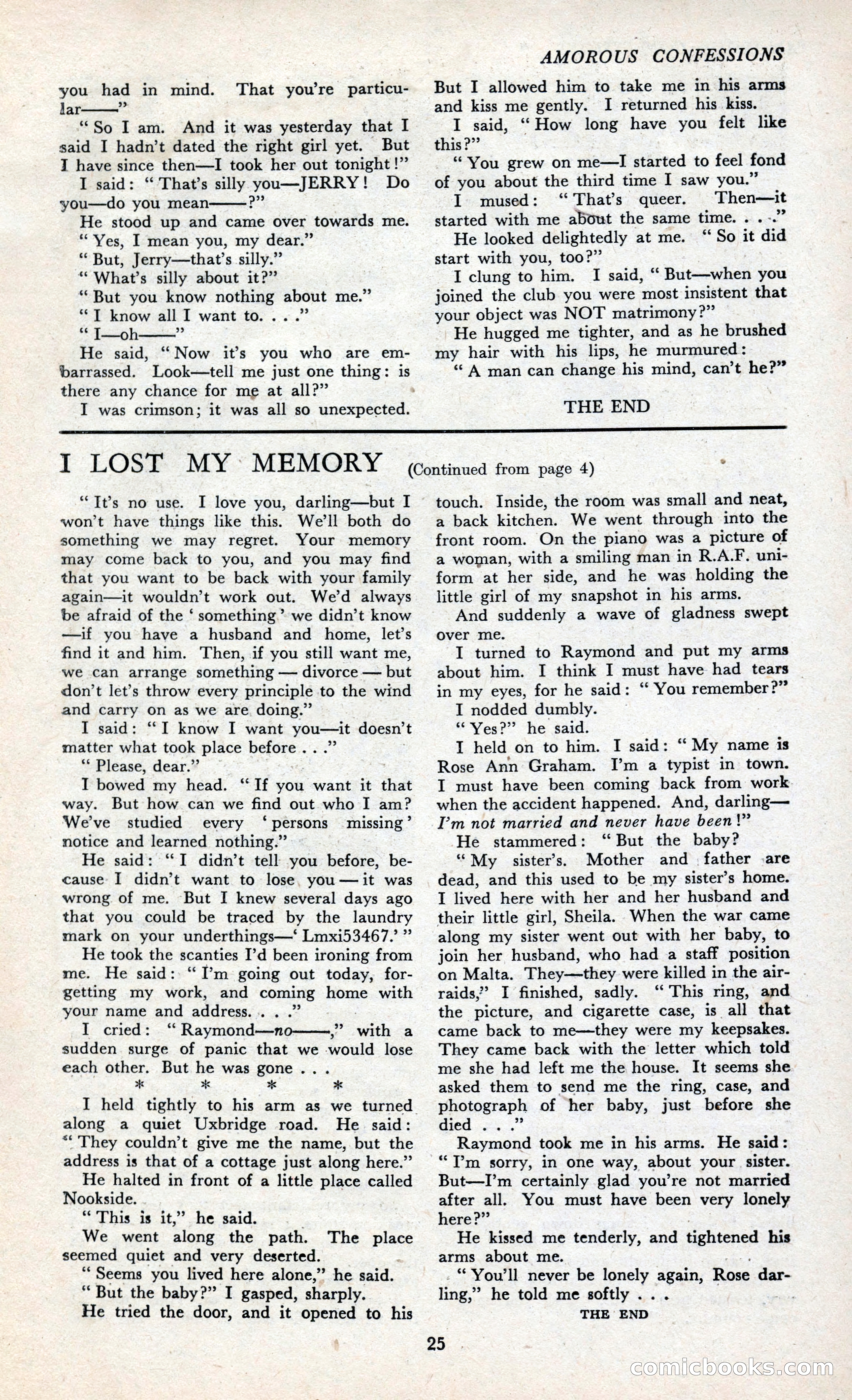 Amorous Confessions Cover — page 27 of 36