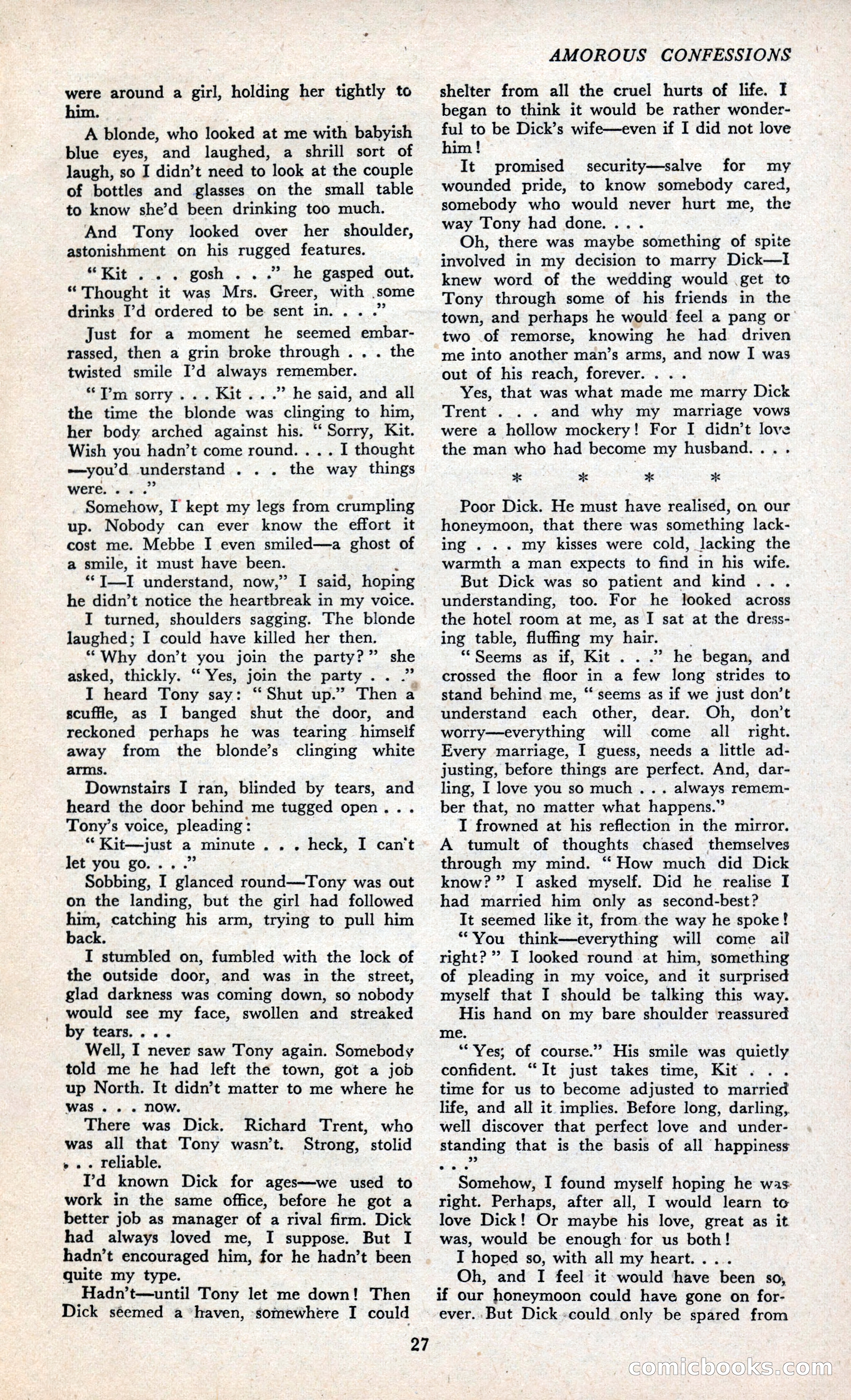 Amorous Confessions Cover — page 29 of 36