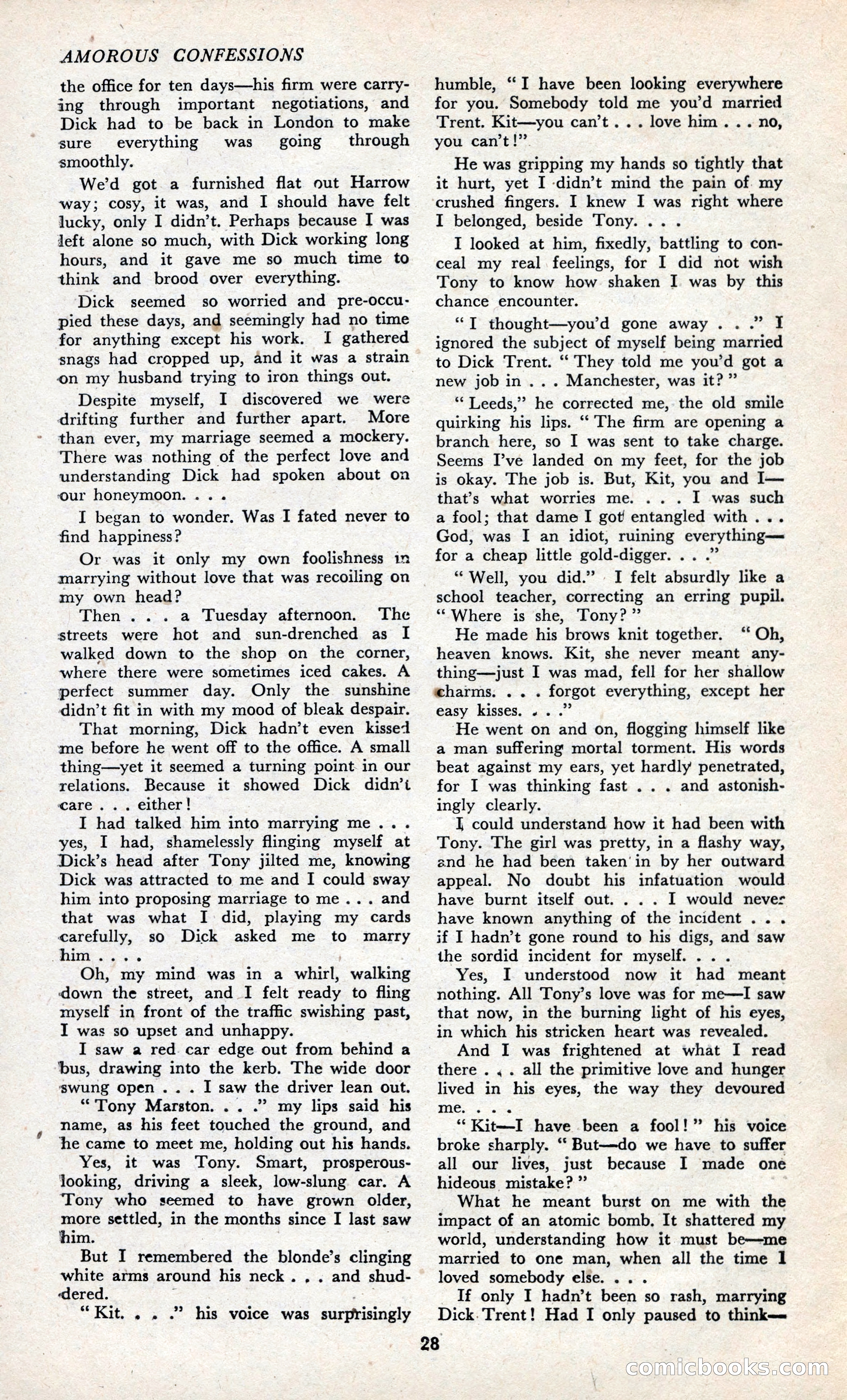 Amorous Confessions Cover — page 30 of 36