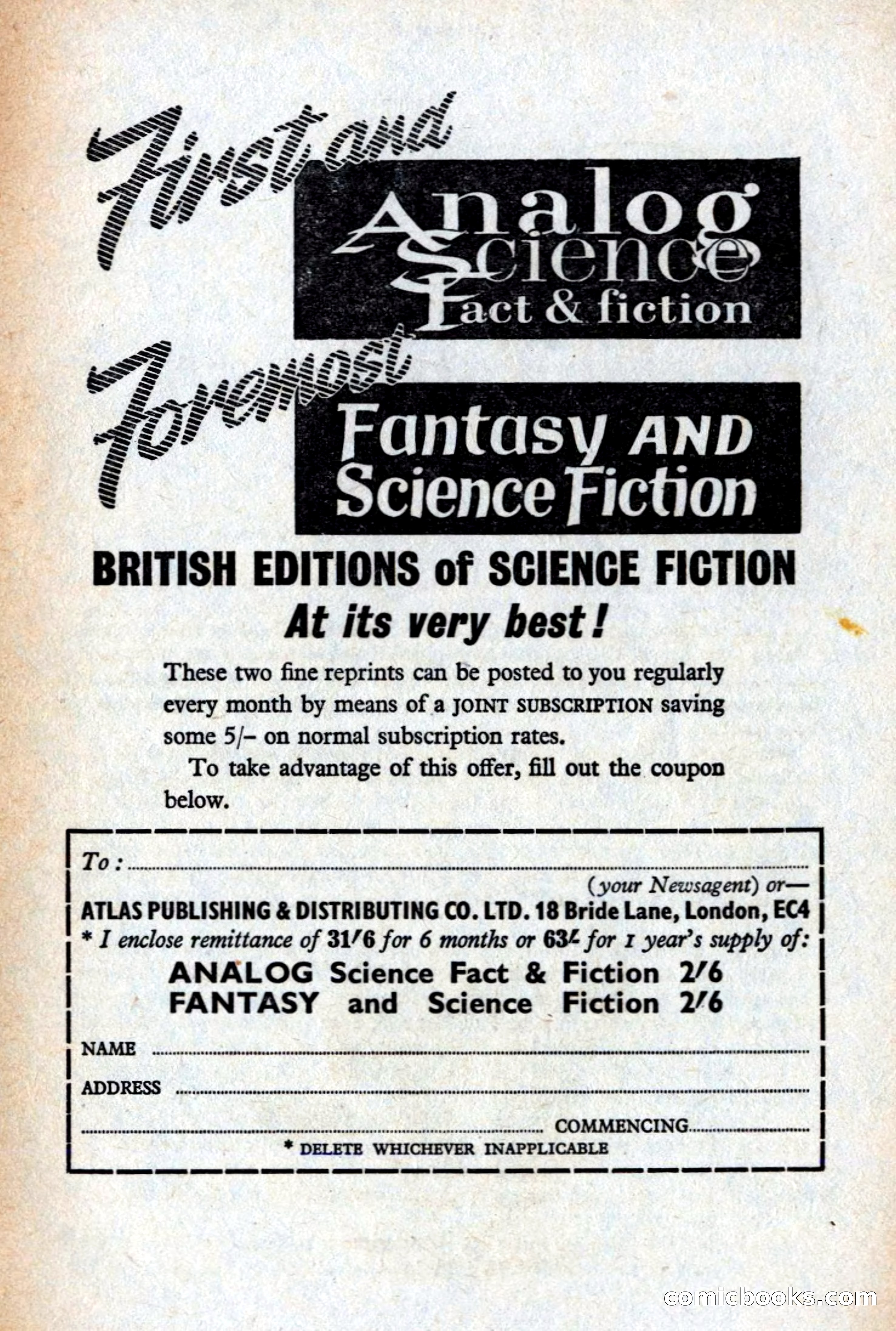Analog Science Fiction Magazine, British Edition — page 79 of 132