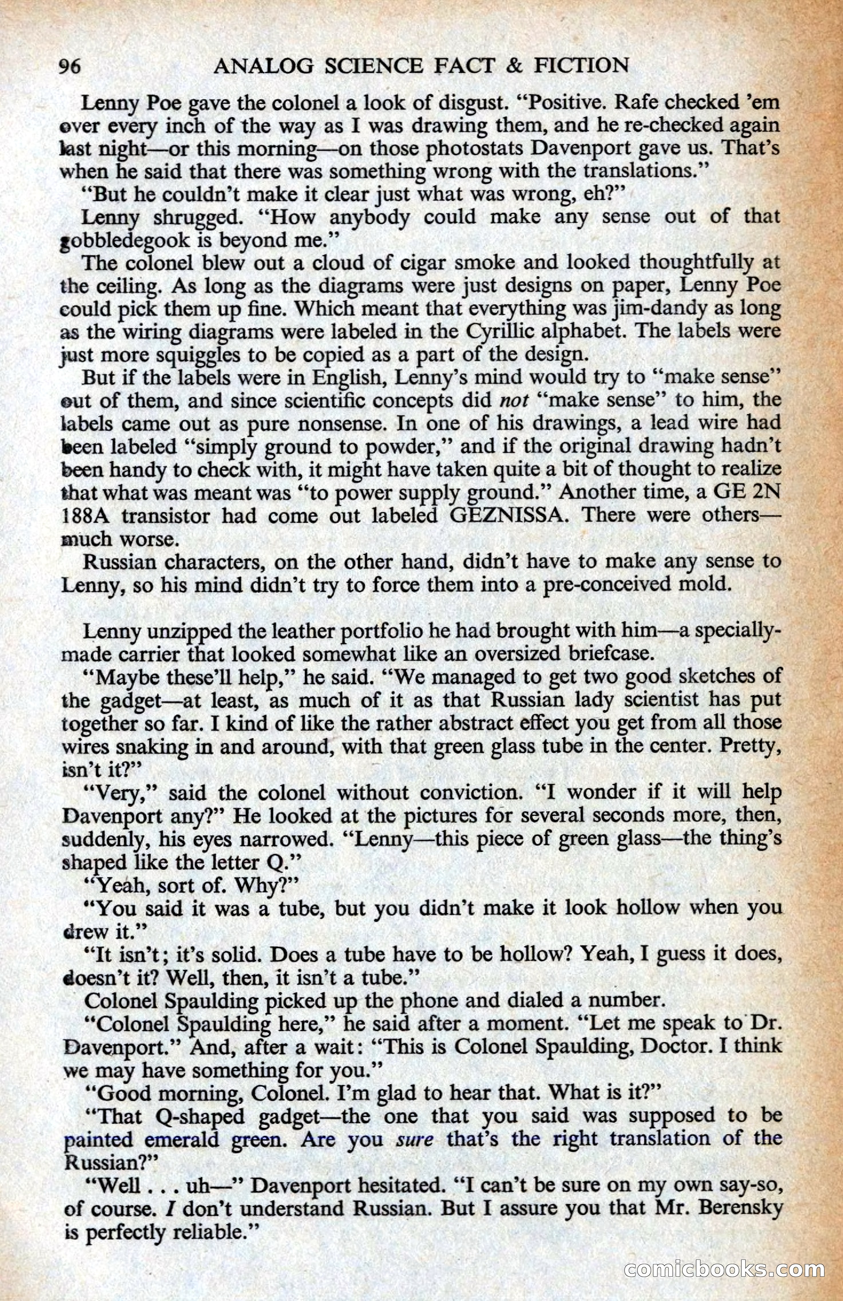 Analog Science Fiction Magazine, British Edition — page 98 of 132