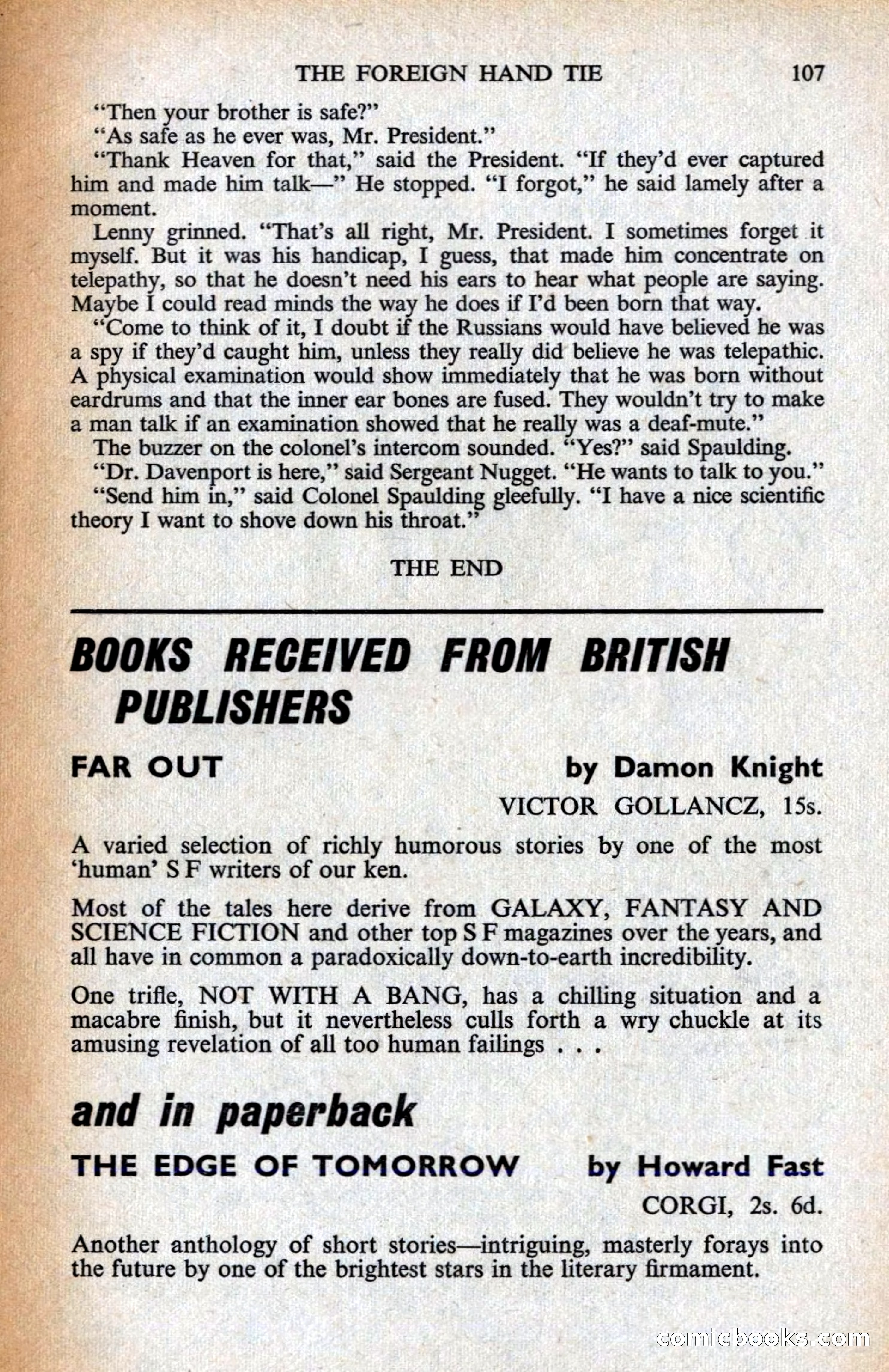 Analog Science Fiction Magazine, British Edition — page 109 of 132