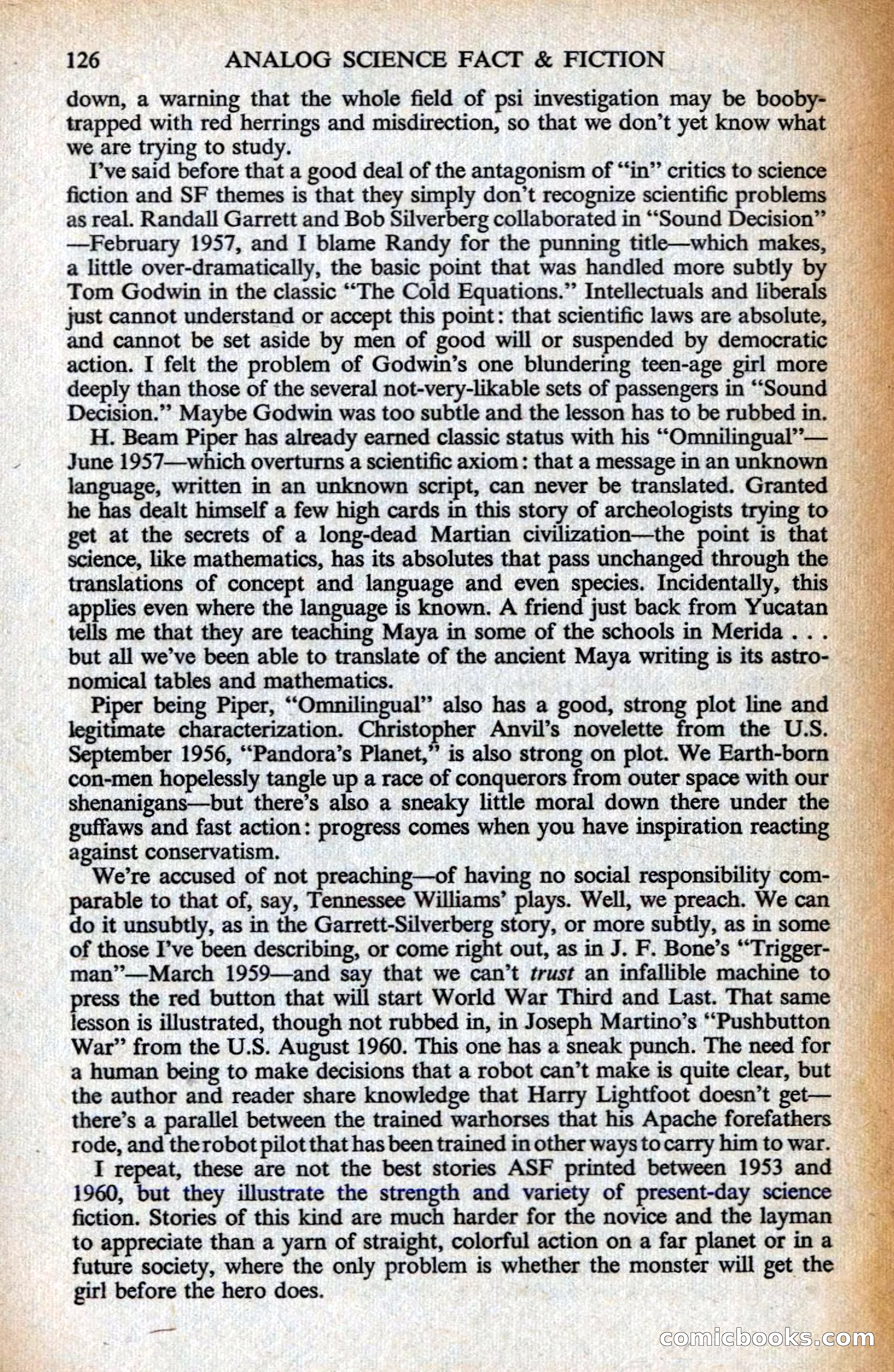 Analog Science Fiction Magazine, British Edition — page 128 of 132