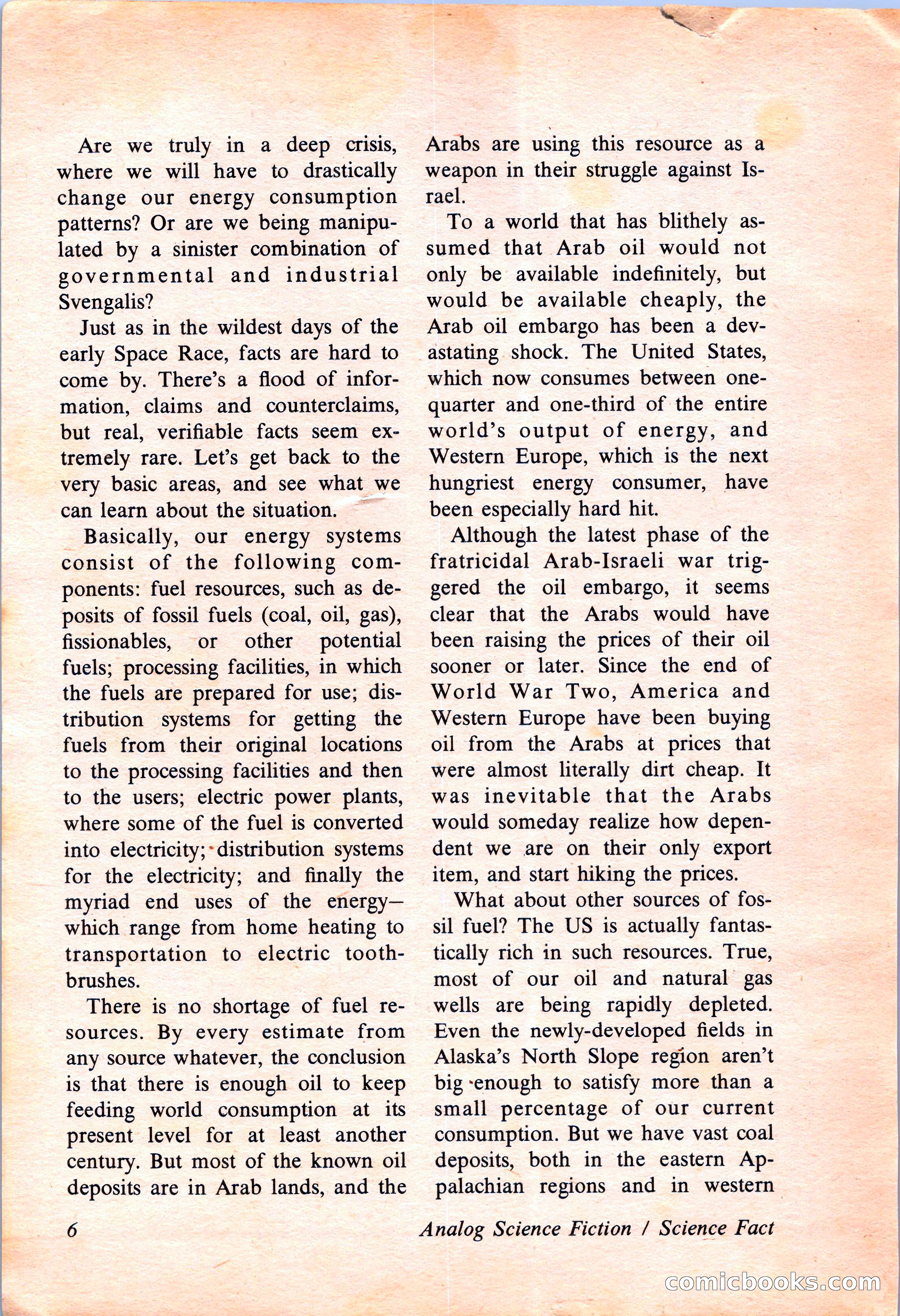 Analog Science Fiction and Fact, April 1974 — page 6 of 180