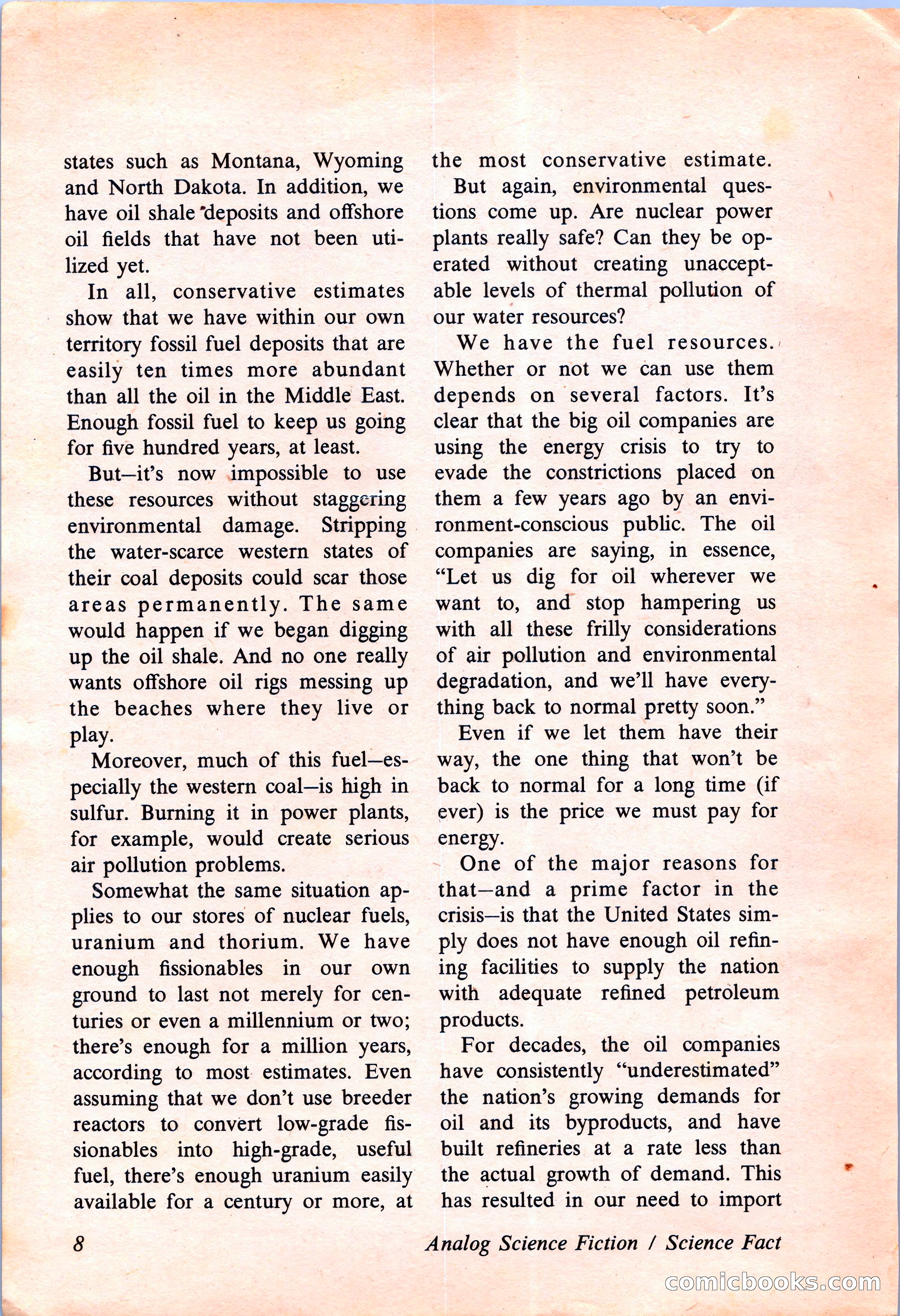 Analog Science Fiction and Fact, April 1974 — page 8 of 180