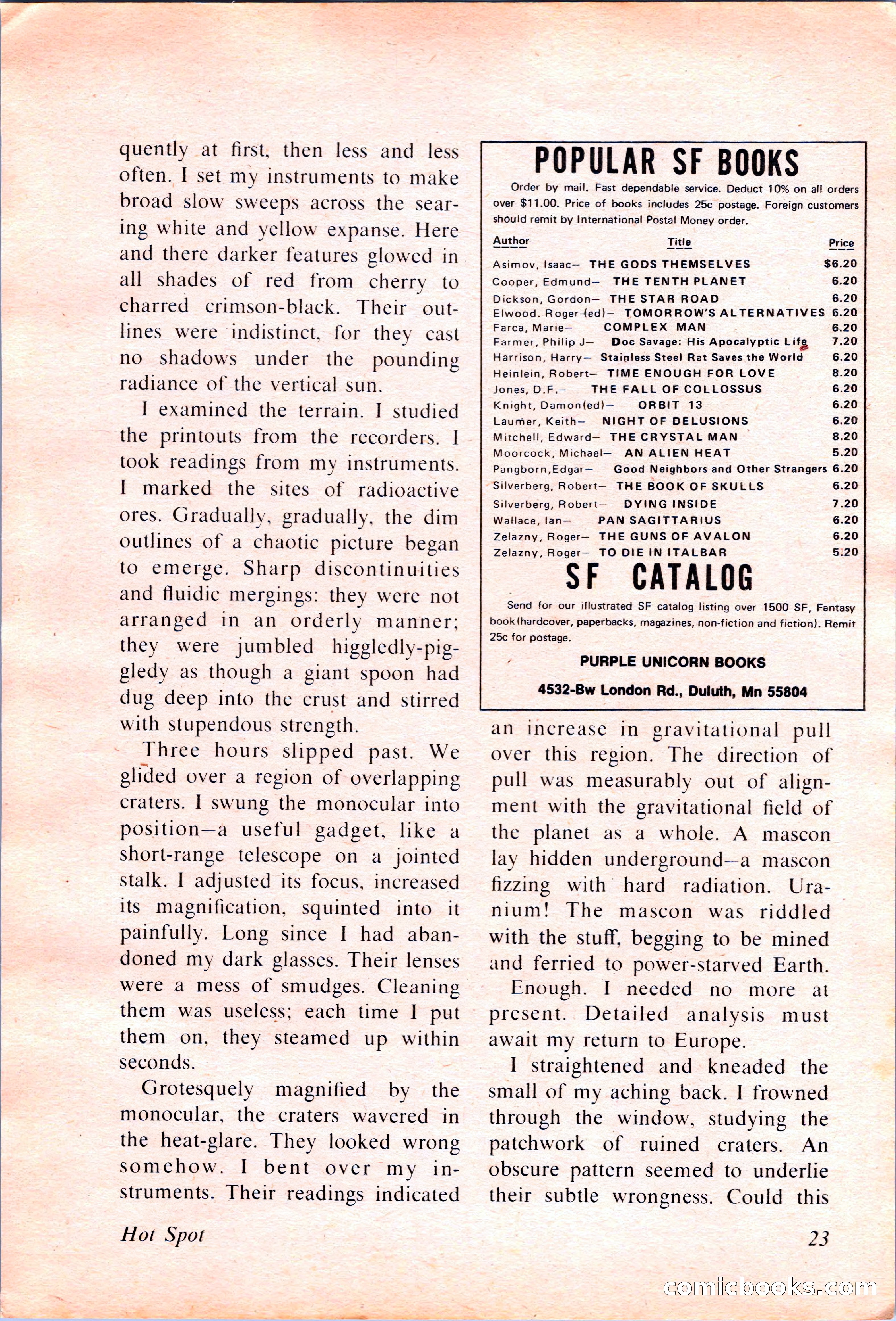 Analog Science Fiction and Fact, April 1974 — page 23 of 180