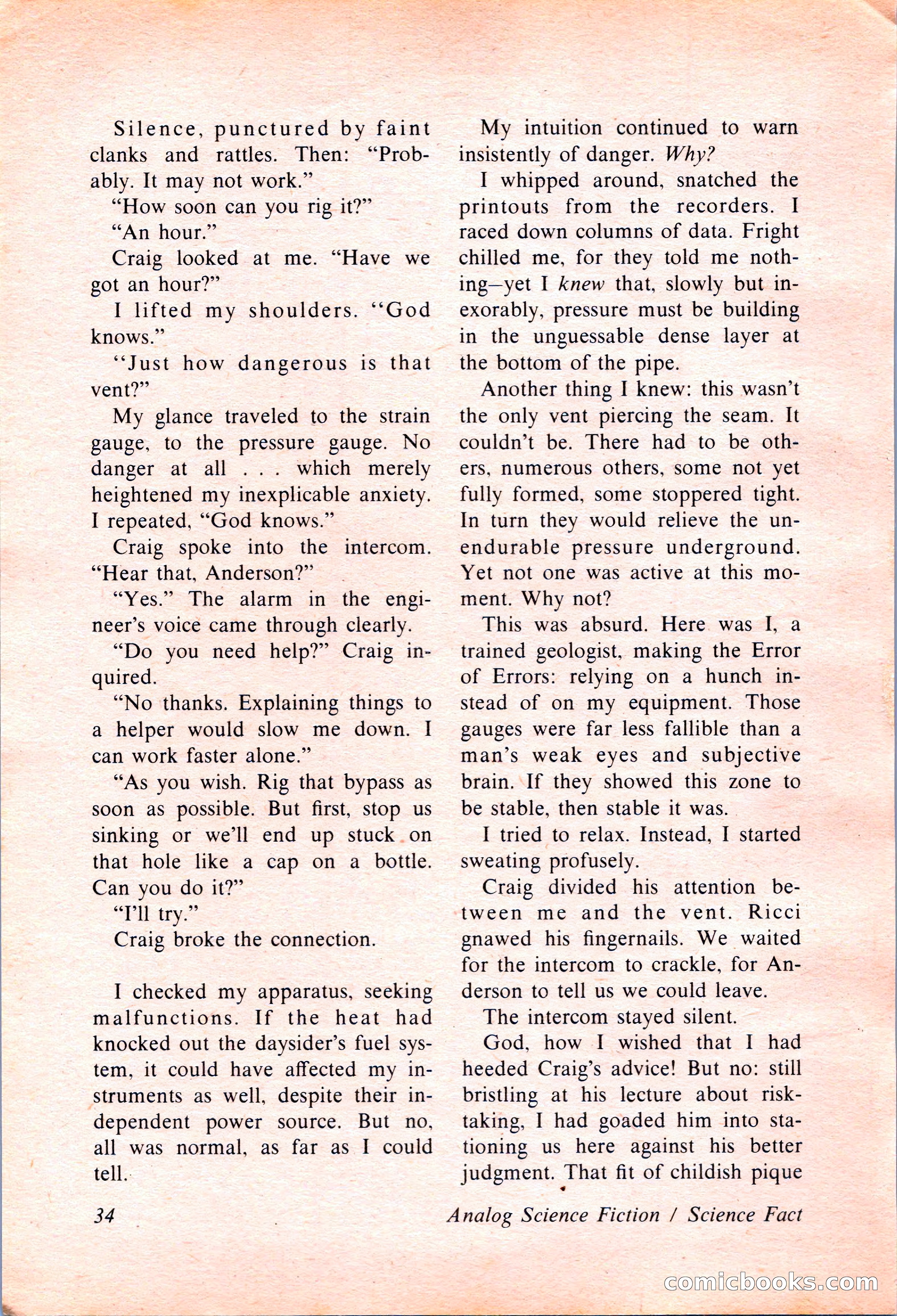 Analog Science Fiction and Fact, April 1974 — page 34 of 180