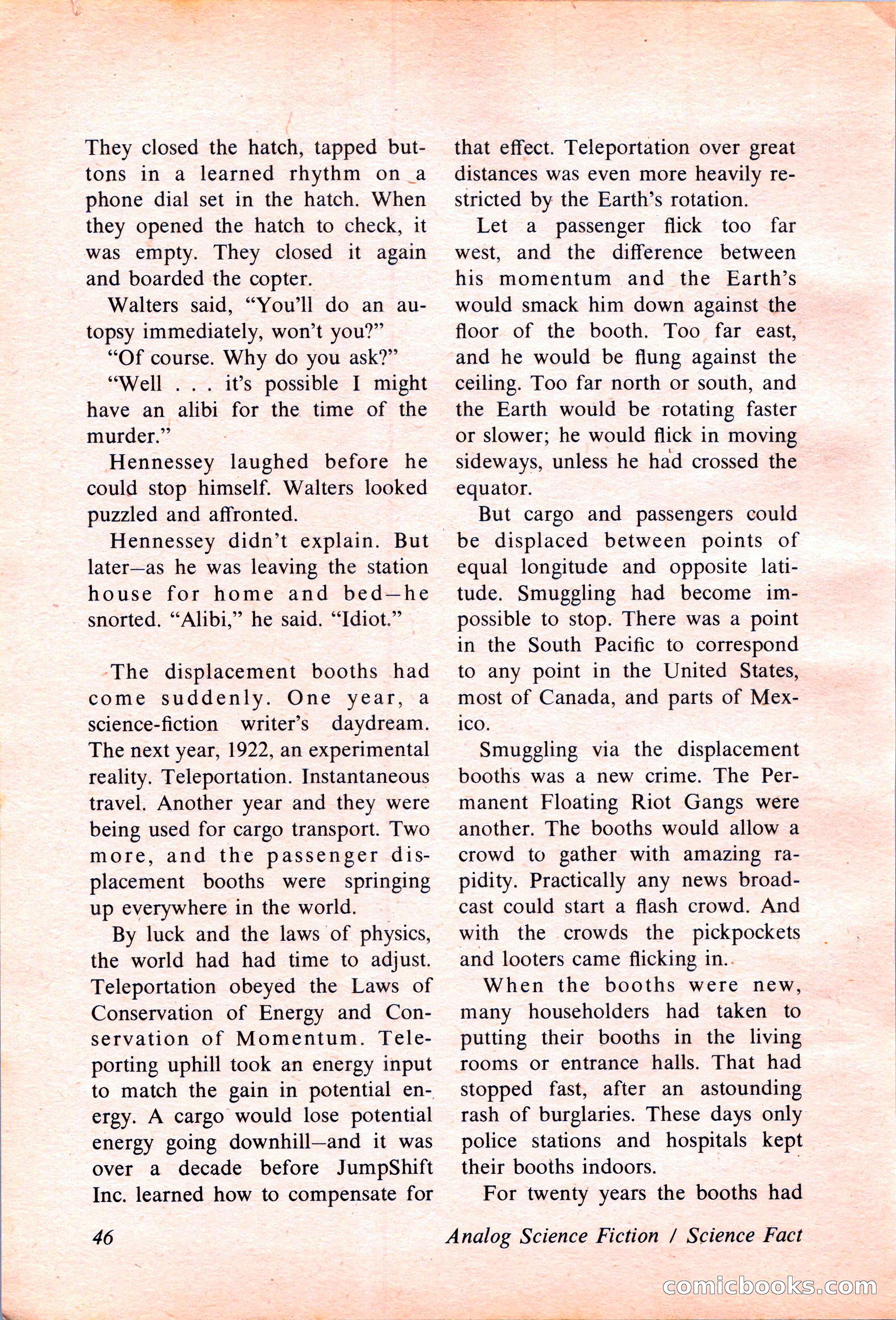 Analog Science Fiction and Fact, April 1974 — page 46 of 180