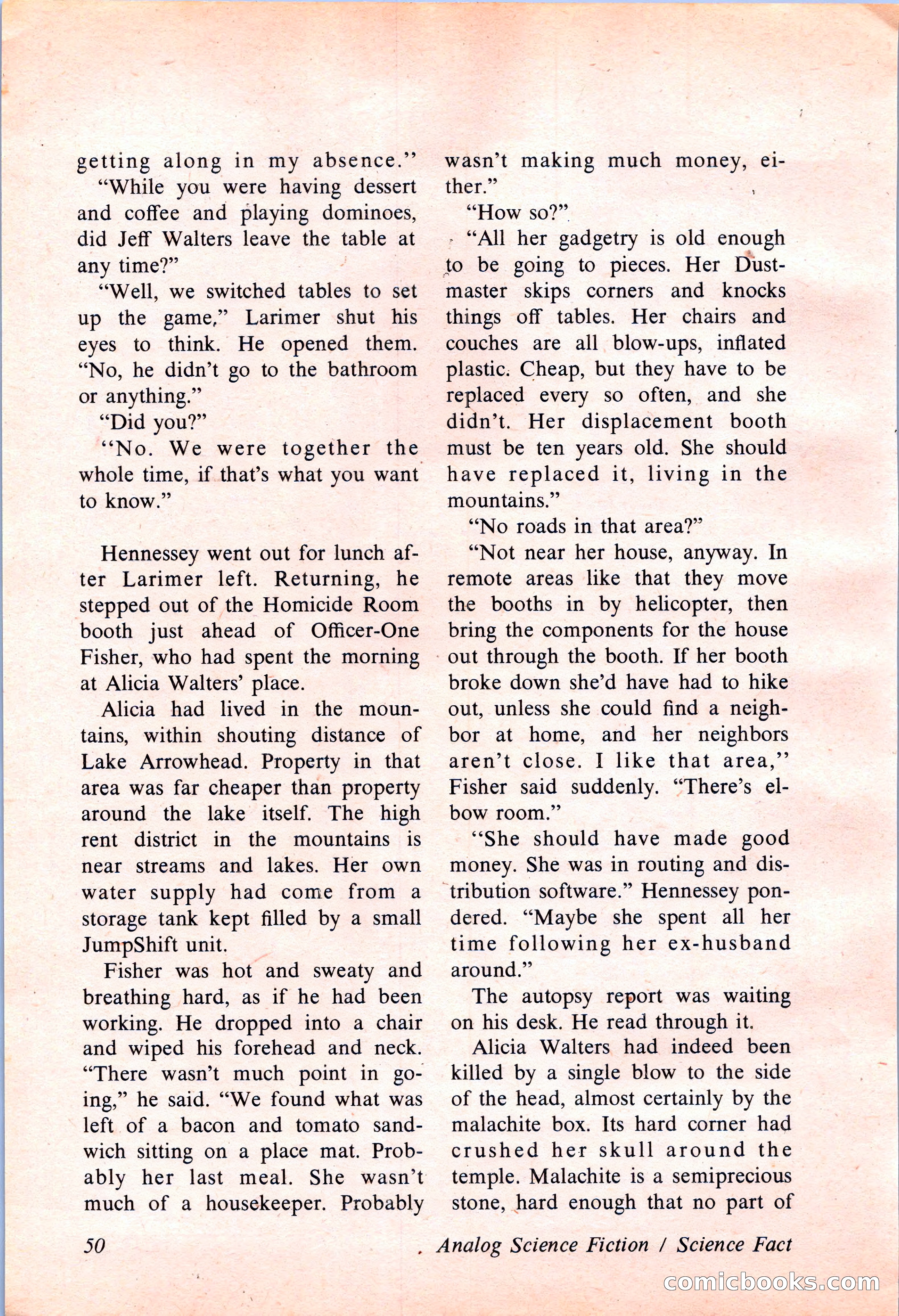 Analog Science Fiction and Fact, April 1974 — page 50 of 180