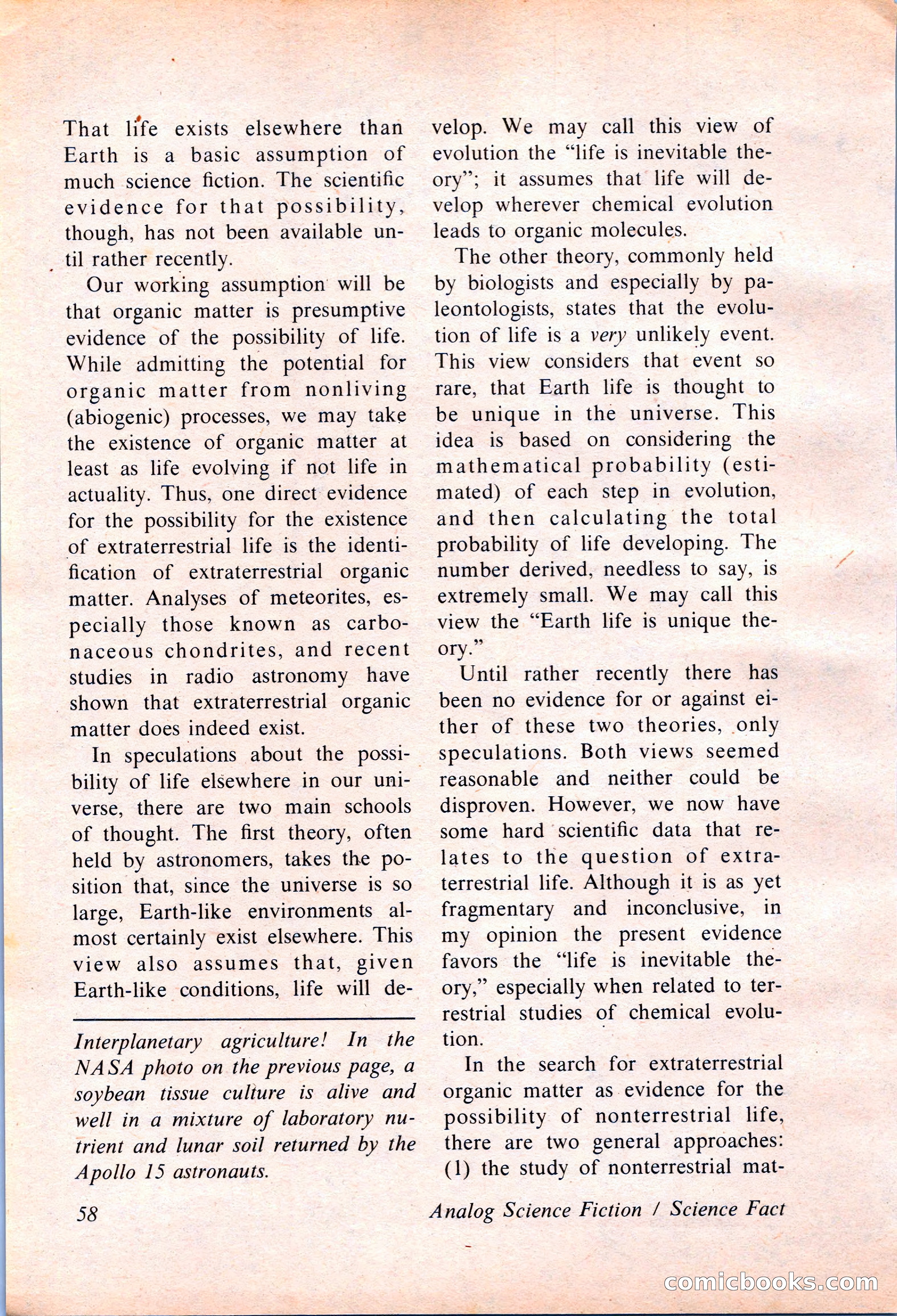 Analog Science Fiction and Fact, April 1974 — page 58 of 180