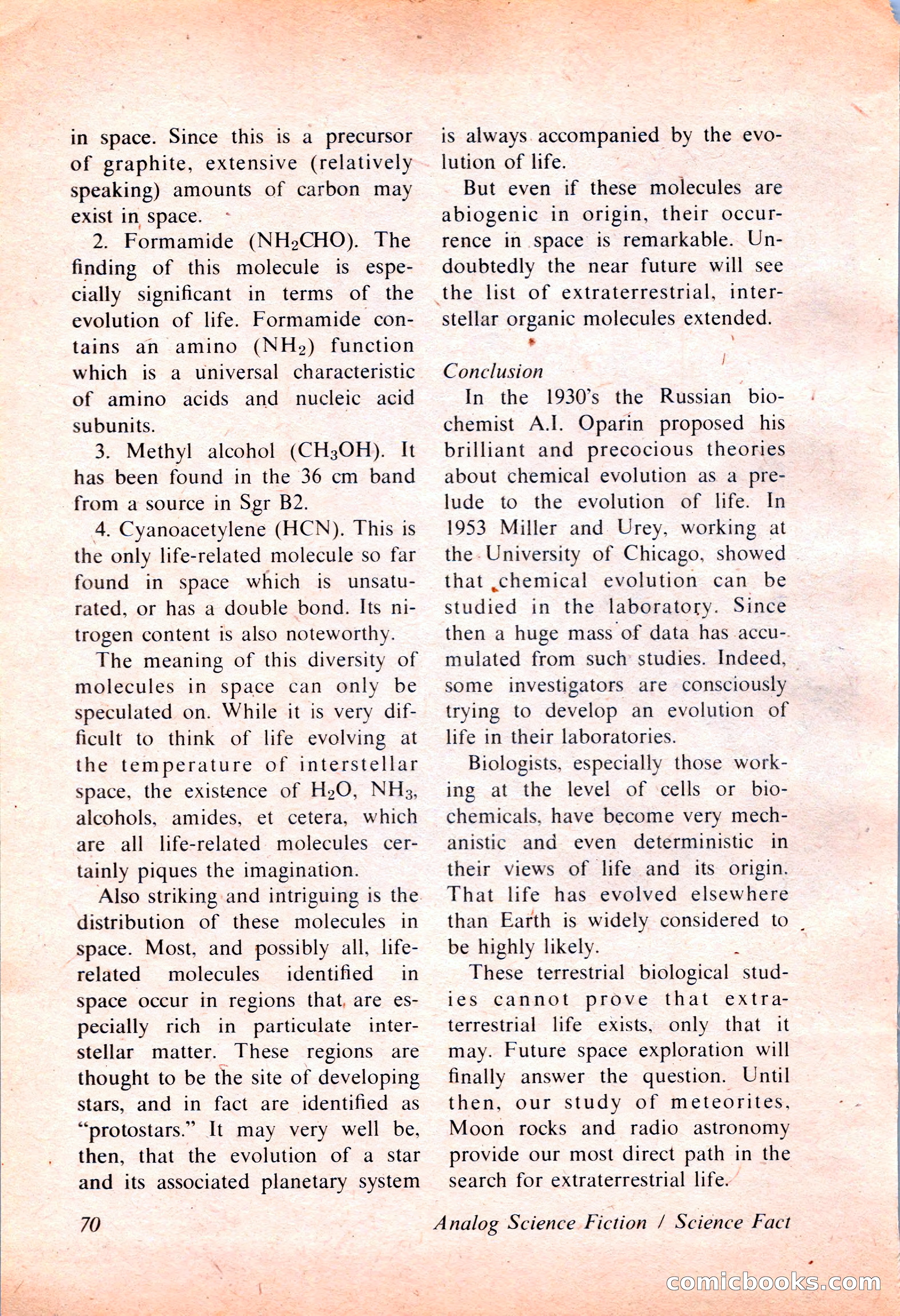 Analog Science Fiction and Fact, April 1974 — page 70 of 180
