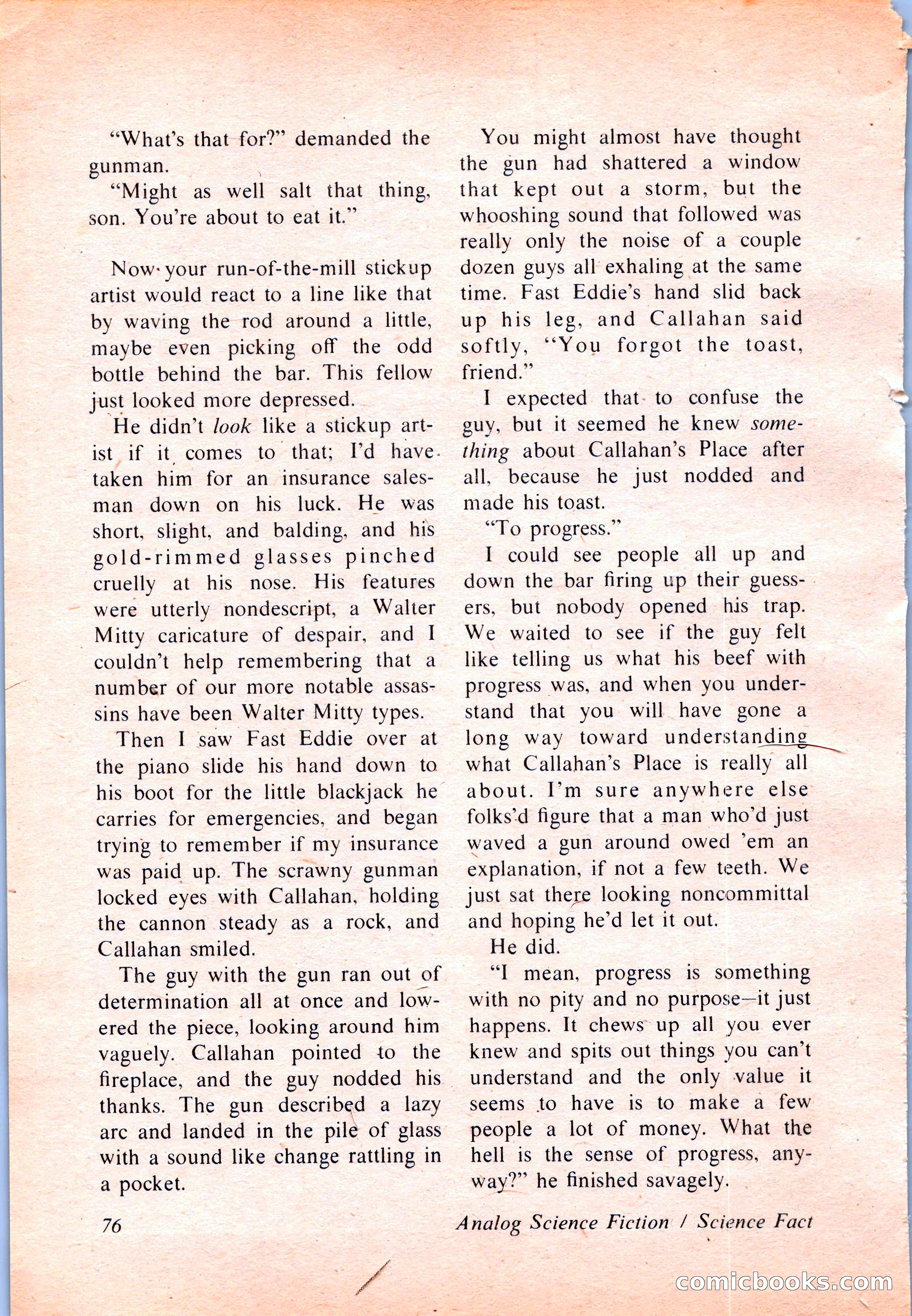Analog Science Fiction and Fact, April 1974 — page 76 of 180