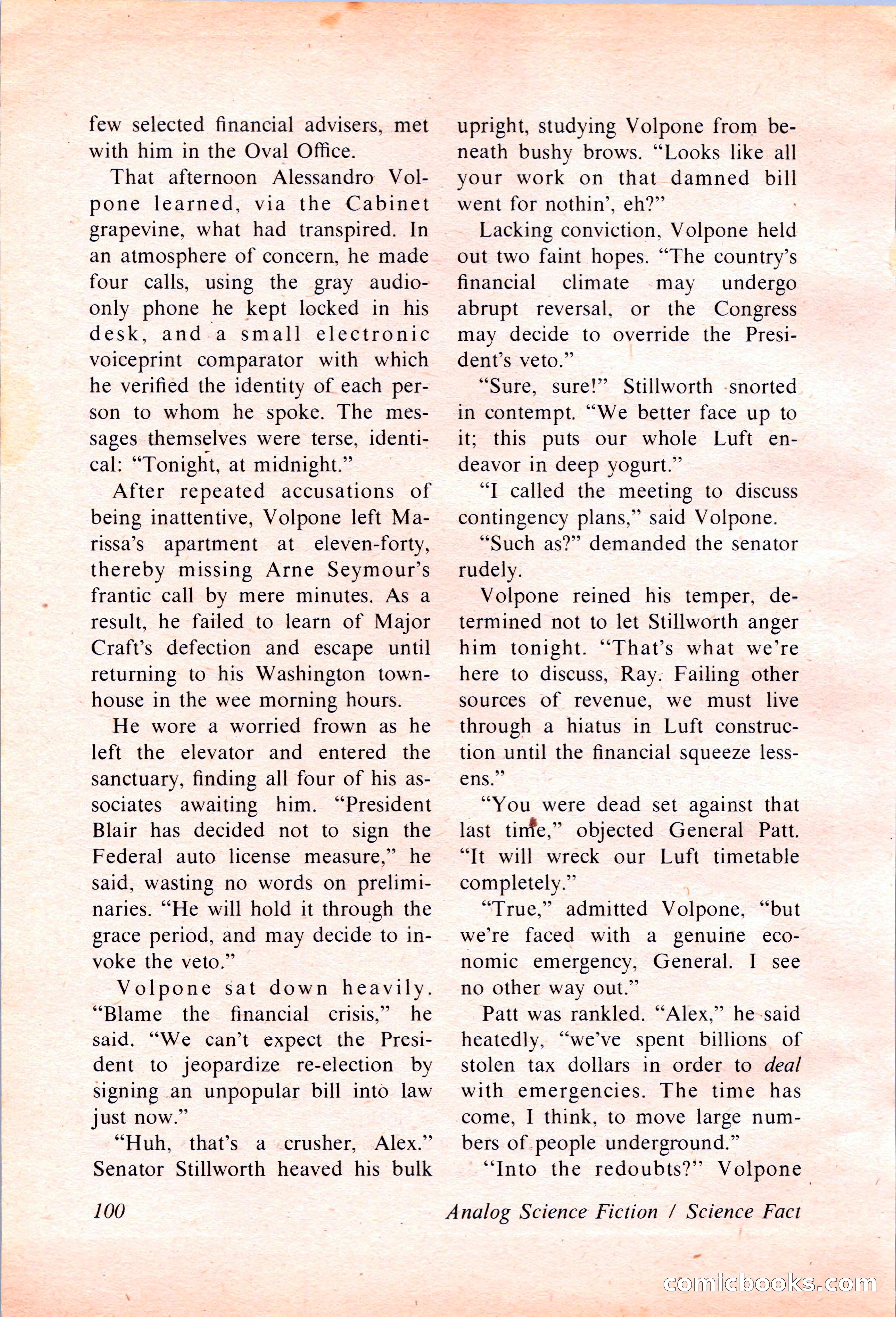 Analog Science Fiction and Fact, April 1974 — page 100 of 180