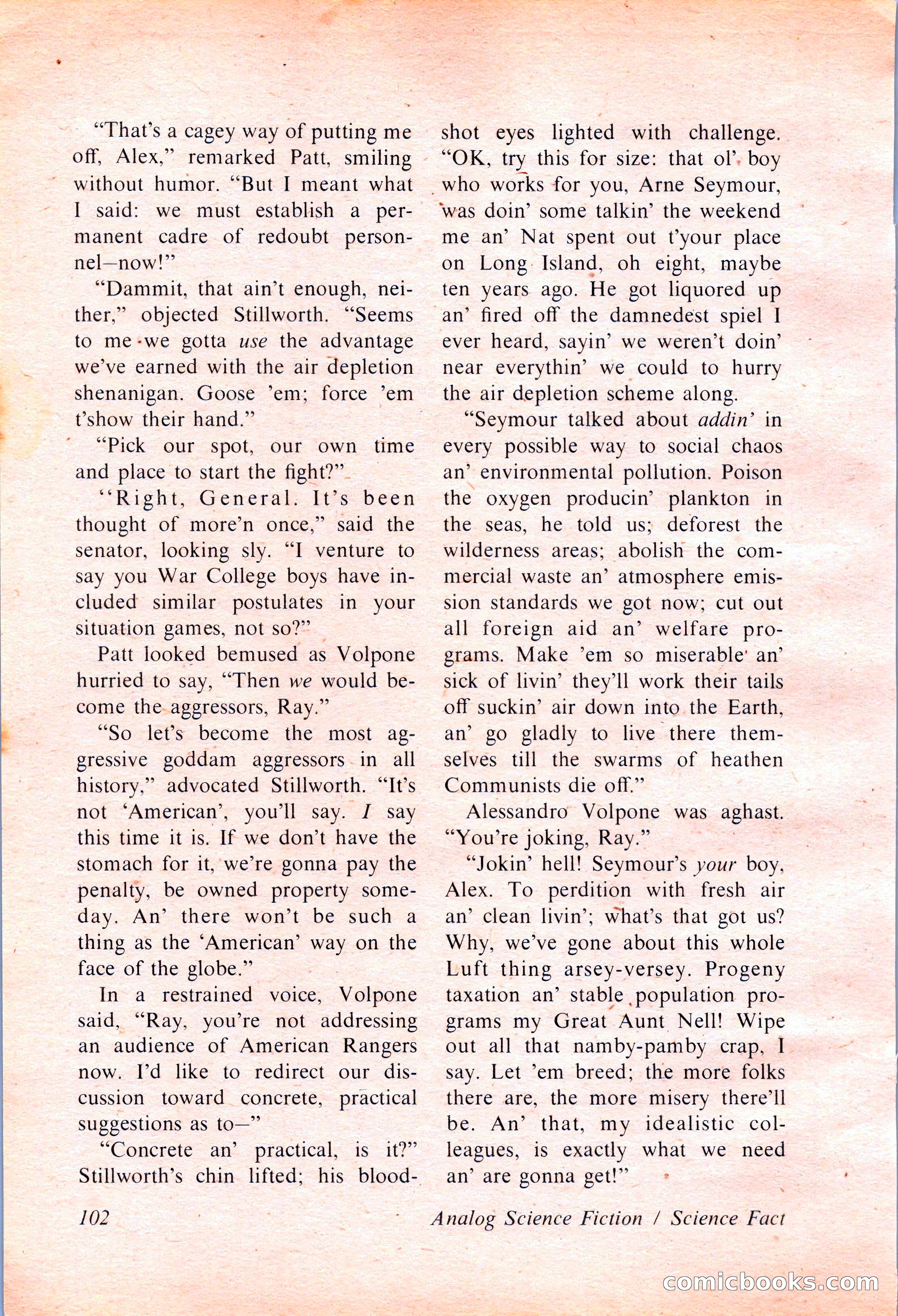 Analog Science Fiction and Fact, April 1974 — page 102 of 180