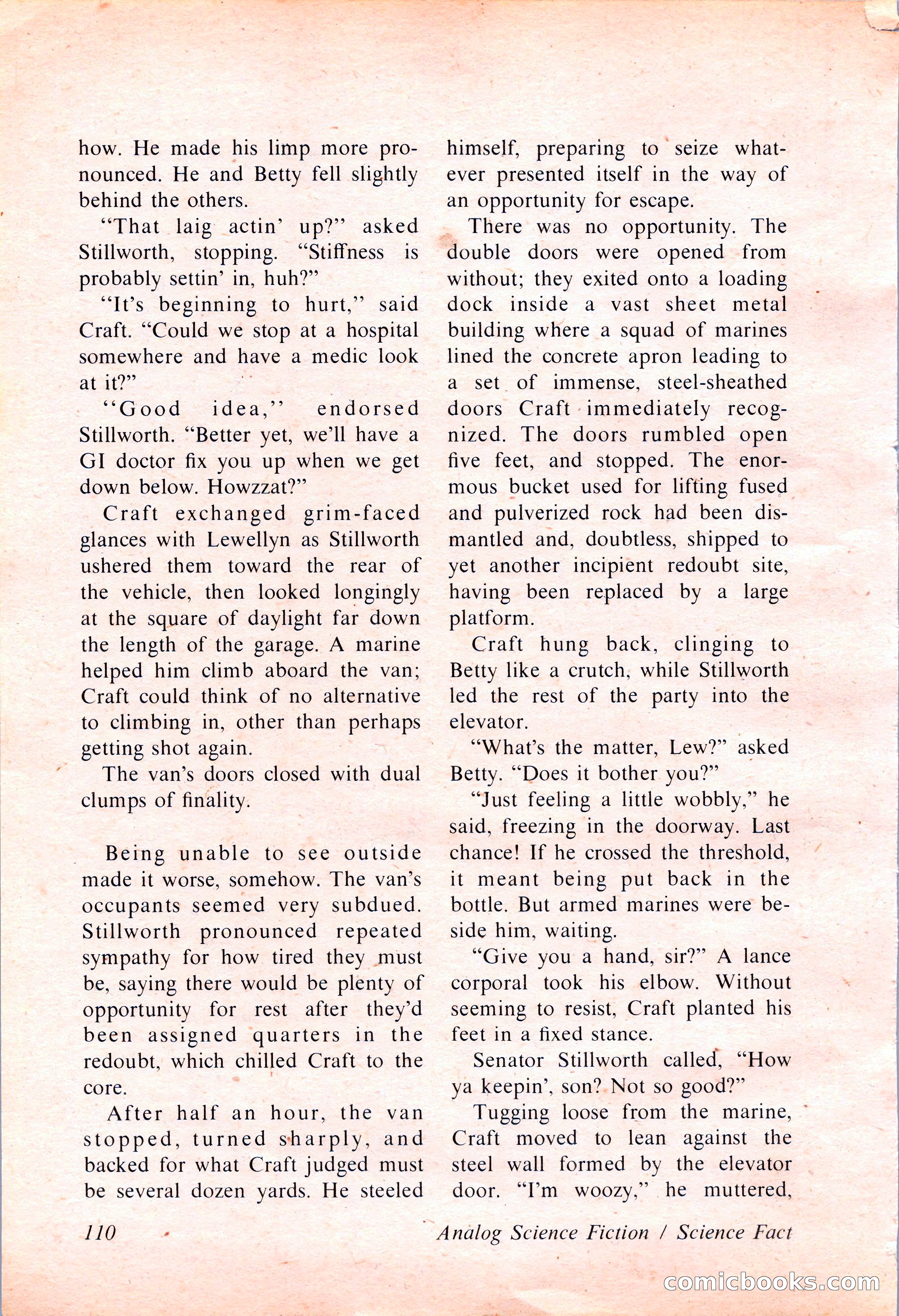 Analog Science Fiction and Fact, April 1974 — page 110 of 180