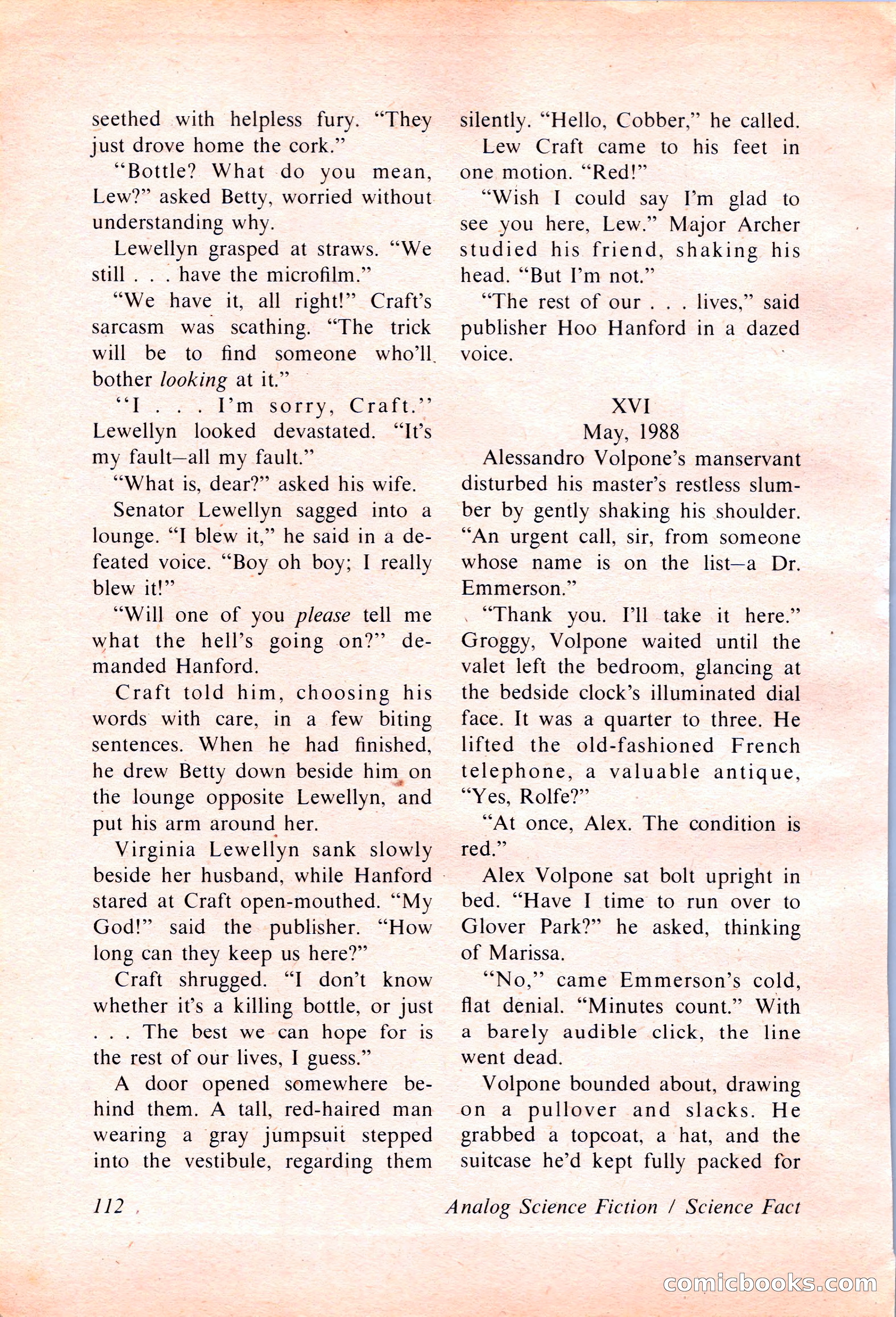 Analog Science Fiction and Fact, April 1974 — page 112 of 180
