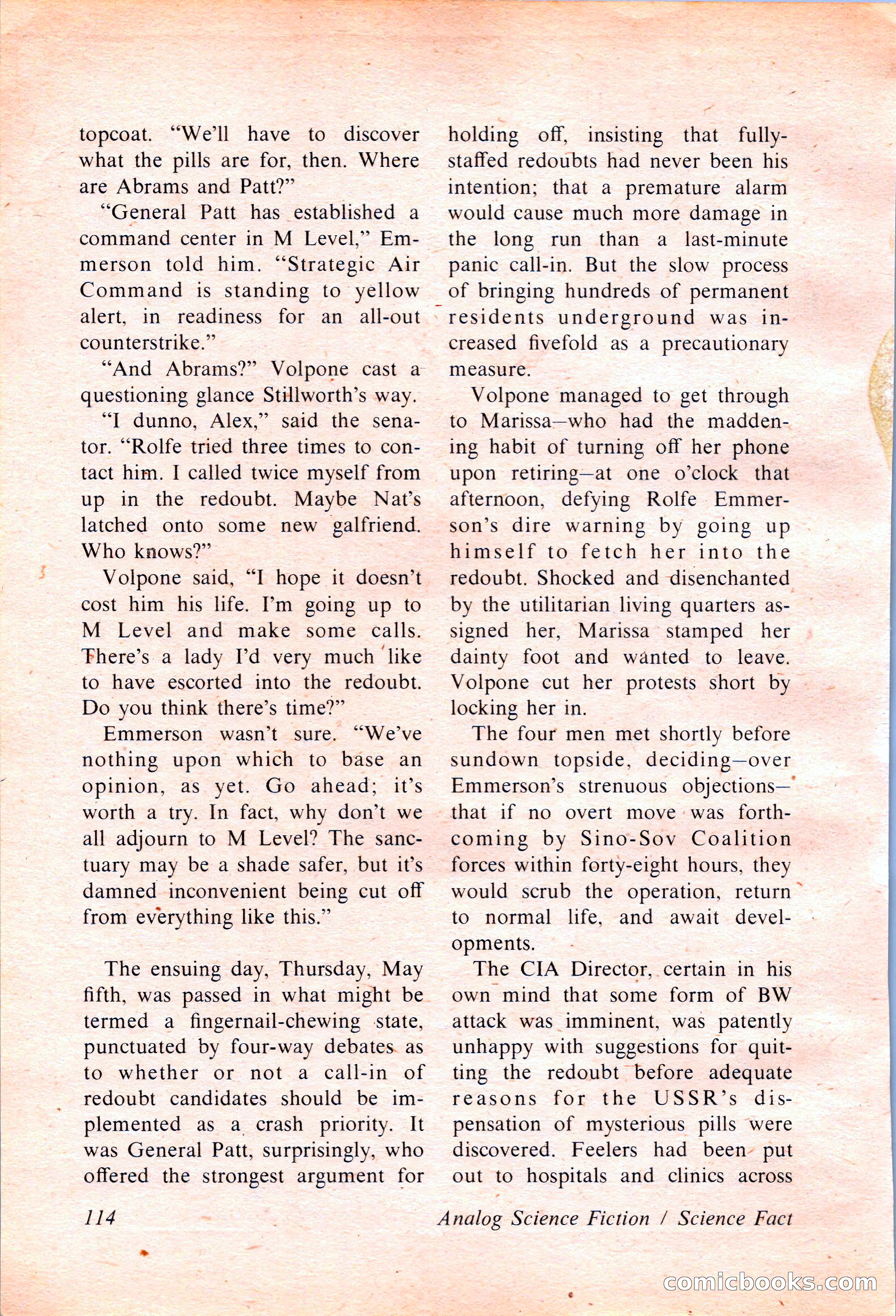 Analog Science Fiction and Fact, April 1974 — page 114 of 180