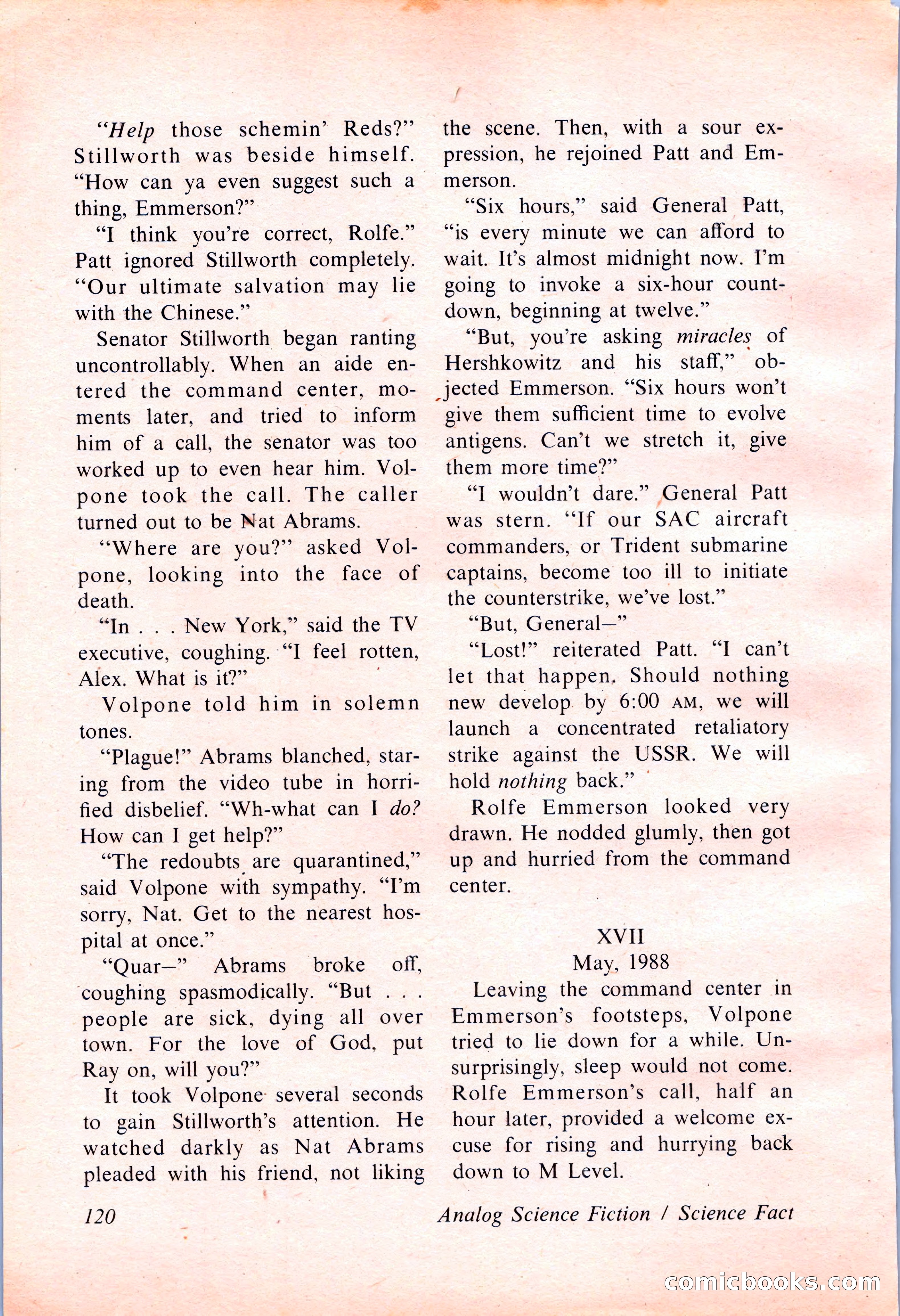 Analog Science Fiction and Fact, April 1974 — page 120 of 180