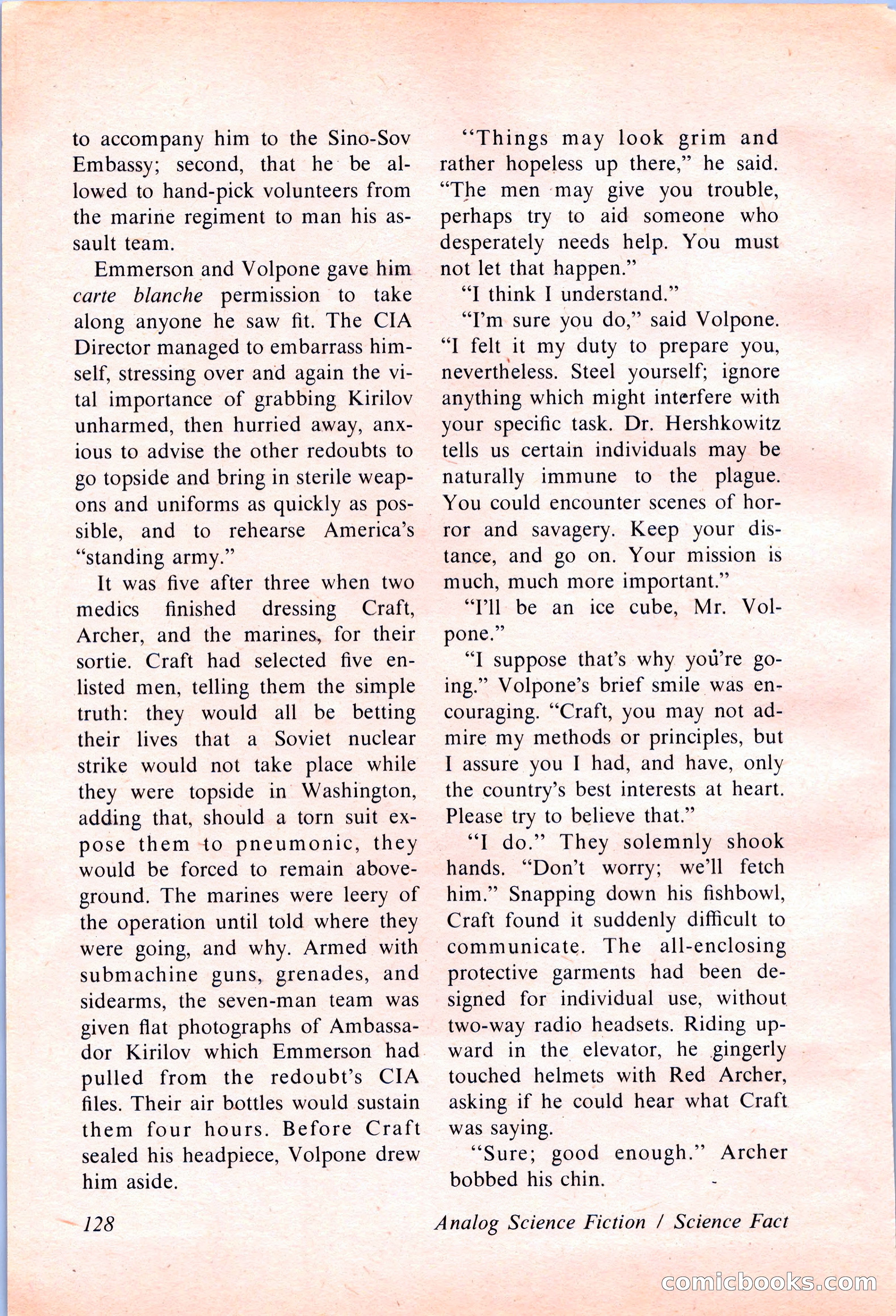 Analog Science Fiction and Fact, April 1974 — page 128 of 180