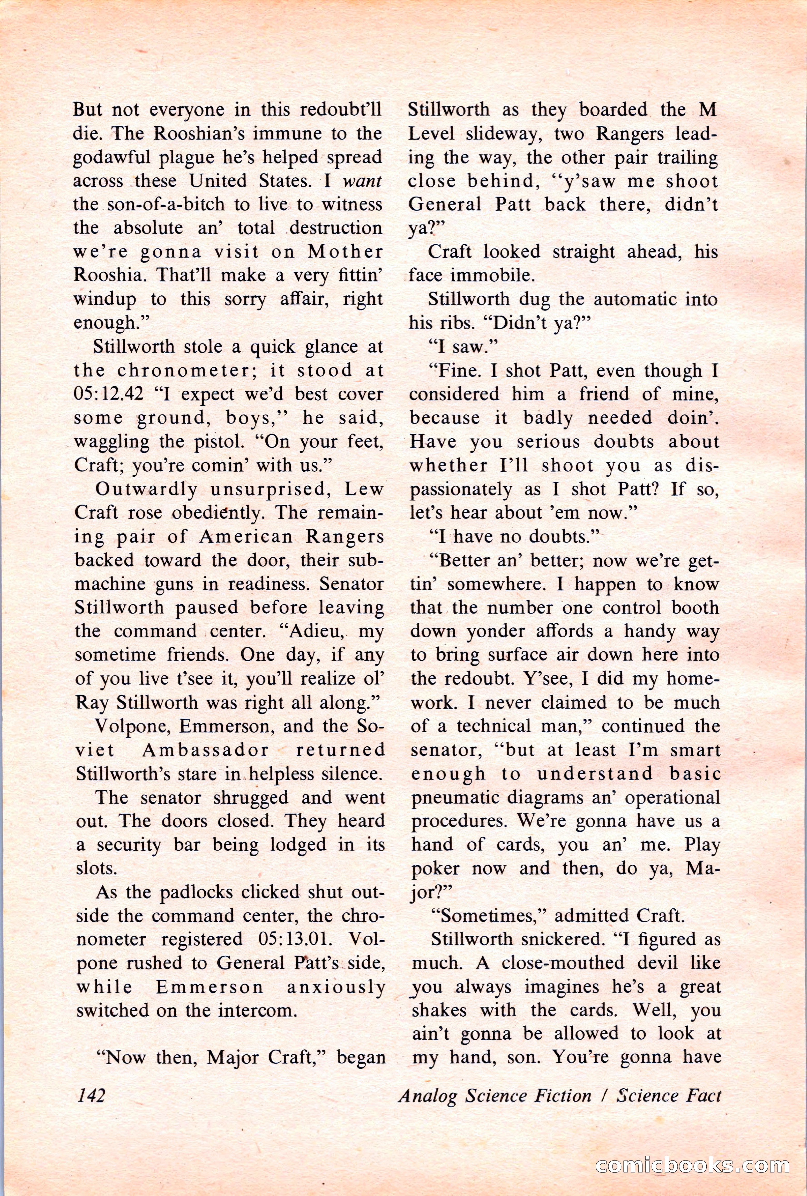Analog Science Fiction and Fact, April 1974 — page 142 of 180